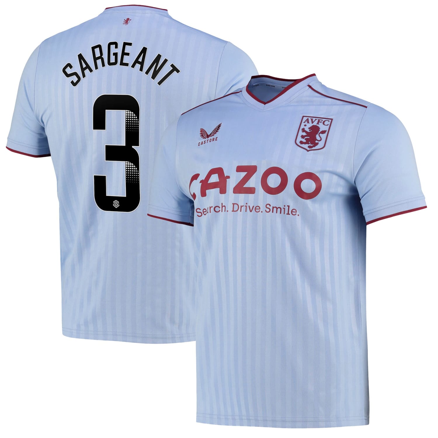 Premier League Aston Villa Away WSL Jersey Shirt 2022-23 player Meaghan Sargeant 3 printing for Men