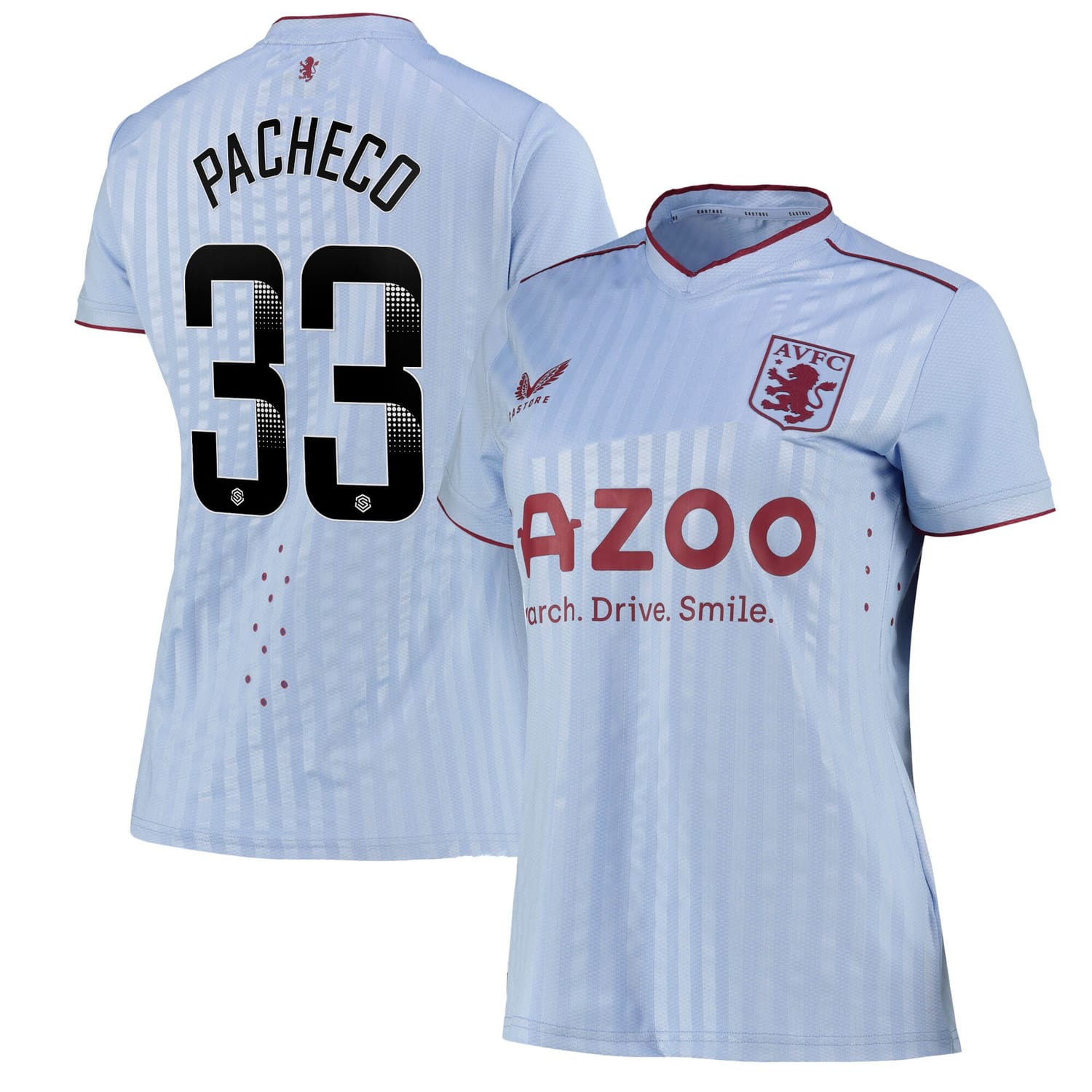 Premier League Aston Villa Away WSL Pro Jersey Shirt 2022-23 player Mayumi Pacheco 33 printing for Women