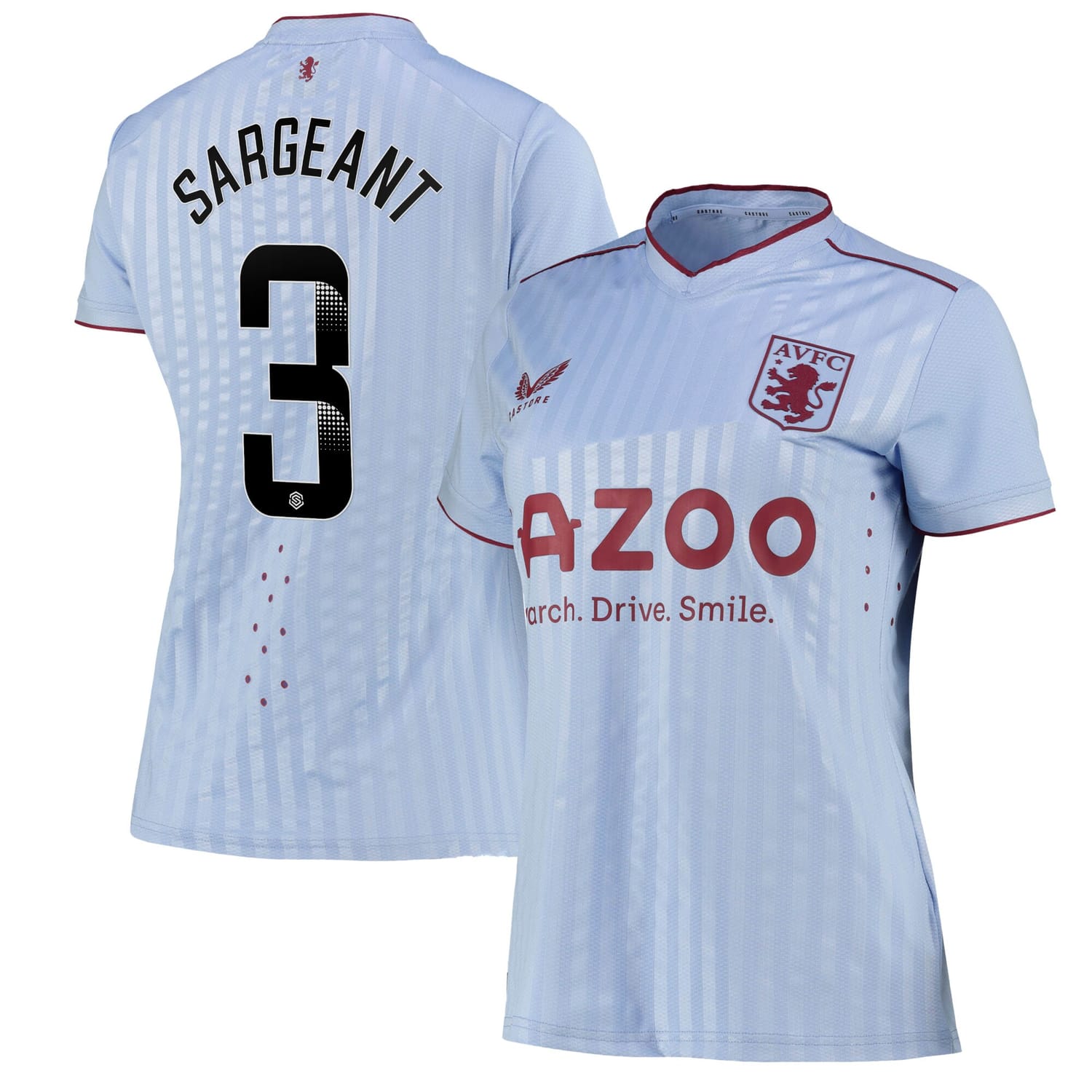 Premier League Aston Villa Away WSL Pro Jersey Shirt 2022-23 player Meaghan Sargeant 3 printing for Women