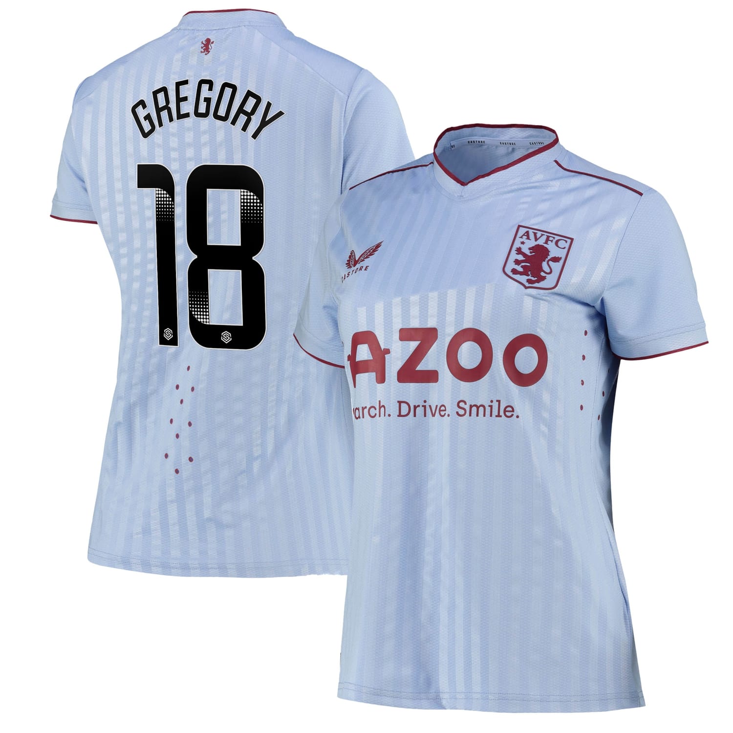 Premier League Aston Villa Away WSL Pro Jersey Shirt 2022-23 player Freya Gregory 18 printing for Women