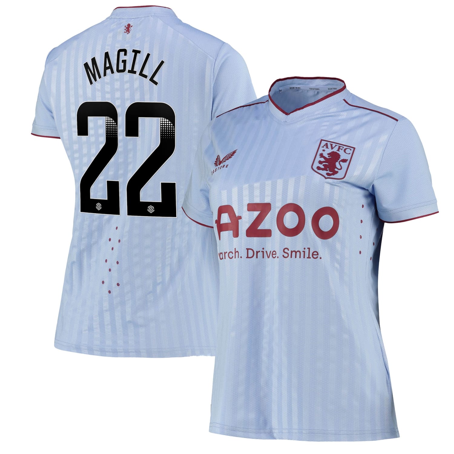 Premier League Aston Villa Away WSL Pro Jersey Shirt 2022-23 player Simone Magill 22 printing for Women