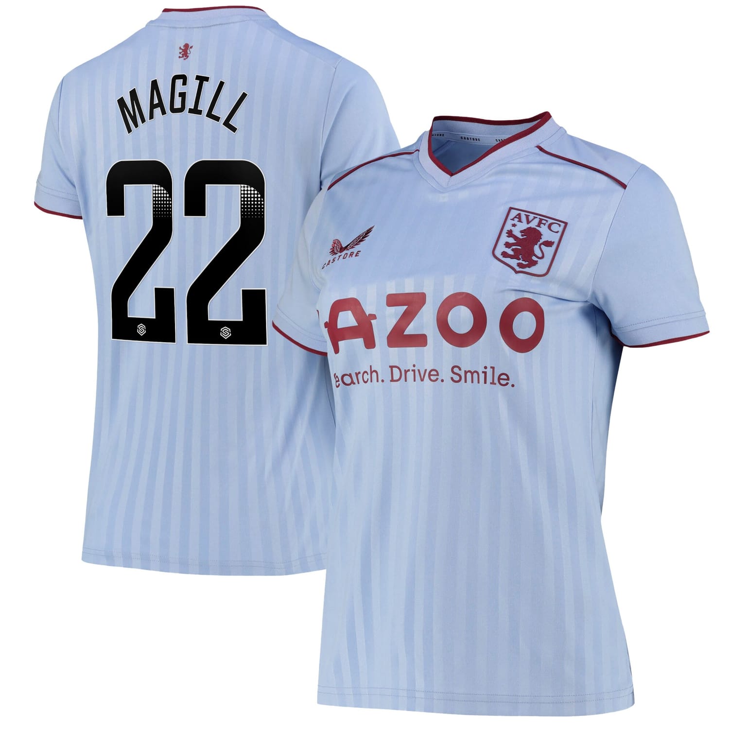 Premier League Aston Villa Away WSL Jersey Shirt 2022-23 player Simone Magill 22 printing for Women
