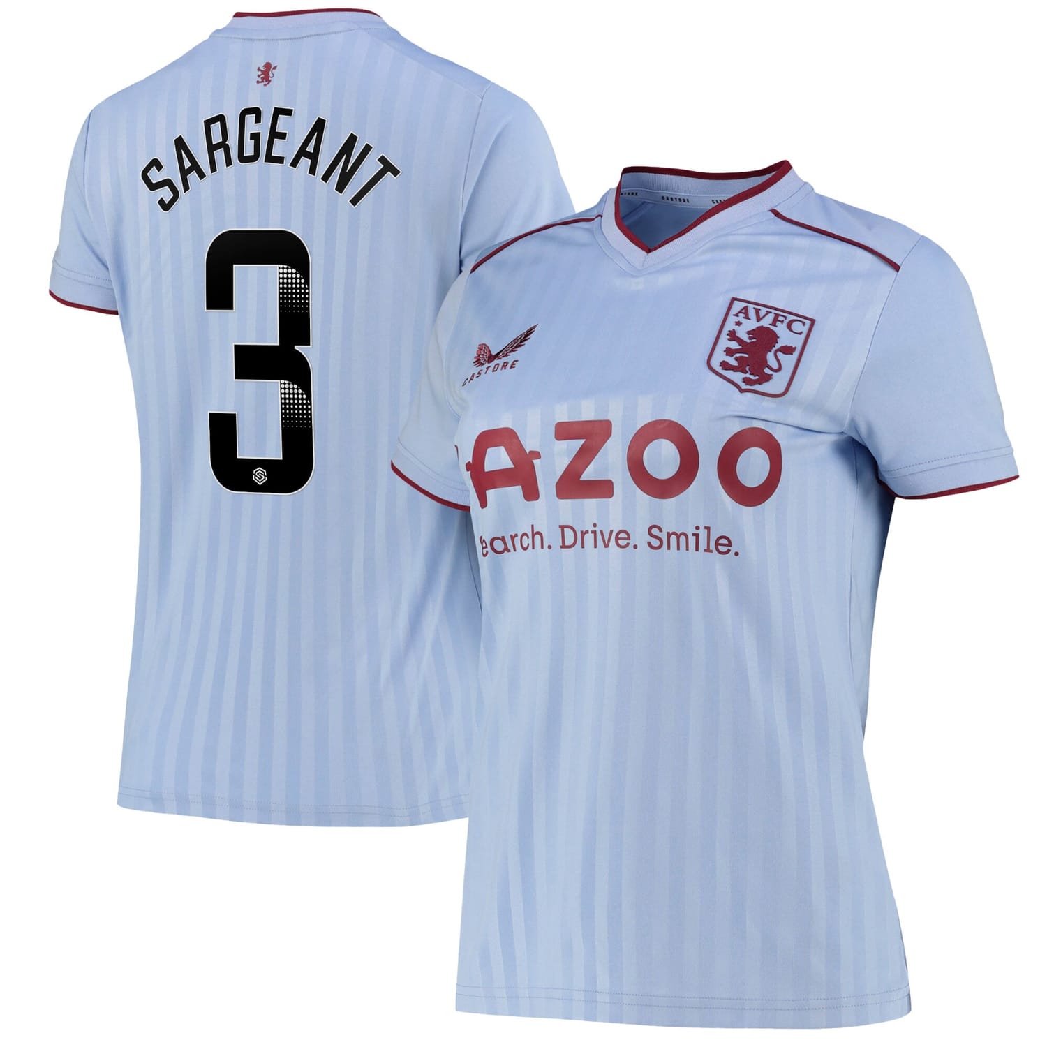 Premier League Aston Villa Away WSL Jersey Shirt 2022-23 player Meaghan Sargeant 3 printing for Women