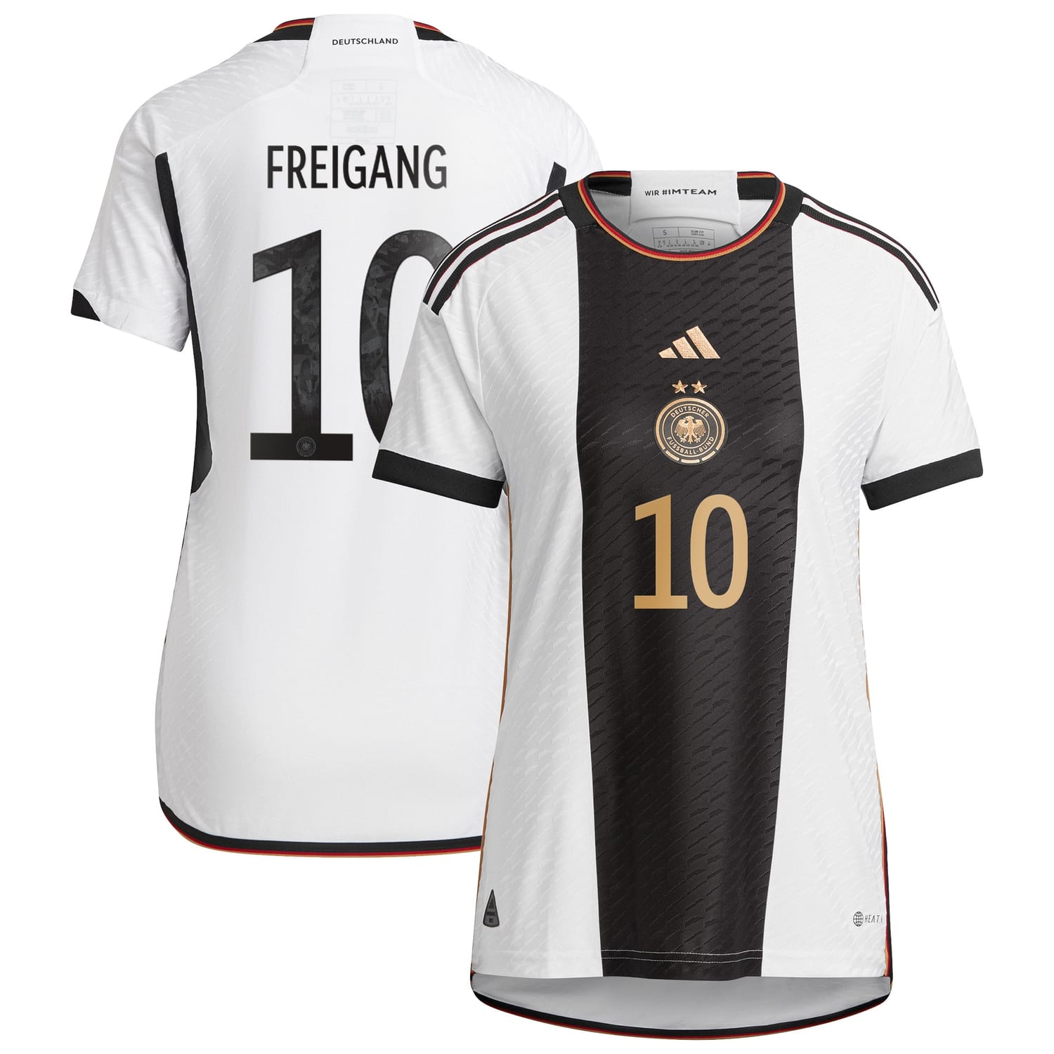 Germany National Team Home Authentic Jersey Shirt player Laura Freigang 10 printing for Women
