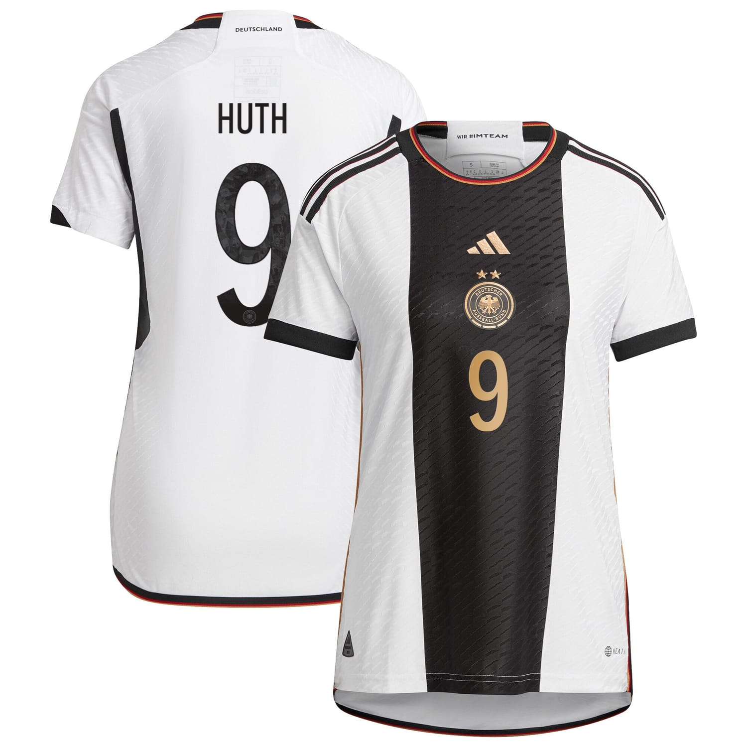 Germany National Team Home Authentic Jersey Shirt player Svenja Huth 9 printing for Women