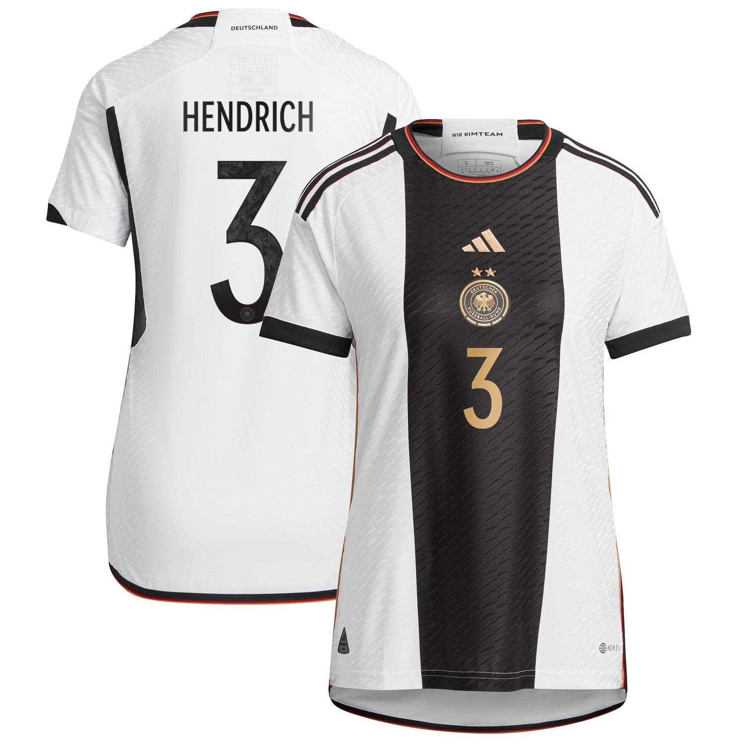 Germany National Team Home Authentic Jersey Shirt player Kathrin Hendrich 3 printing for Women