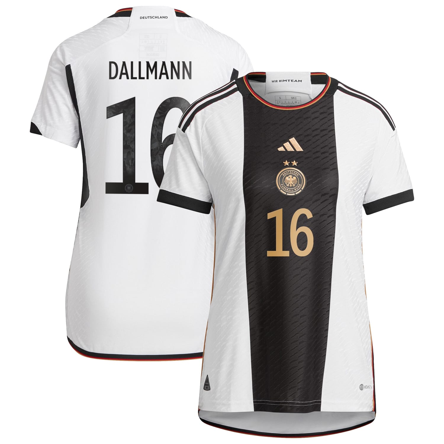 Germany National Team Home Authentic Jersey Shirt player Linda Dallmann 16 printing for Women