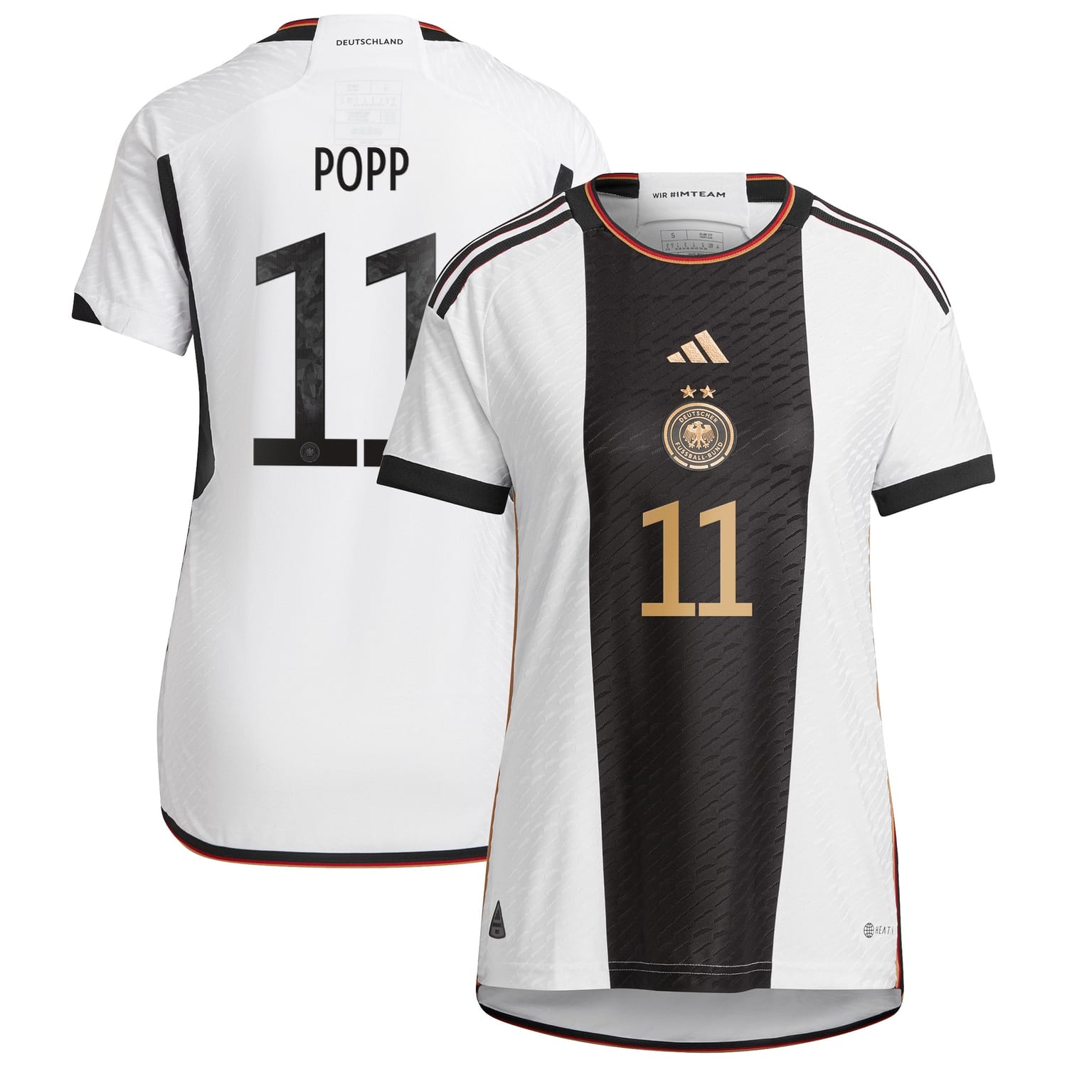 Germany National Team Home Authentic Jersey Shirt player Alexandra Popp 11 printing for Women