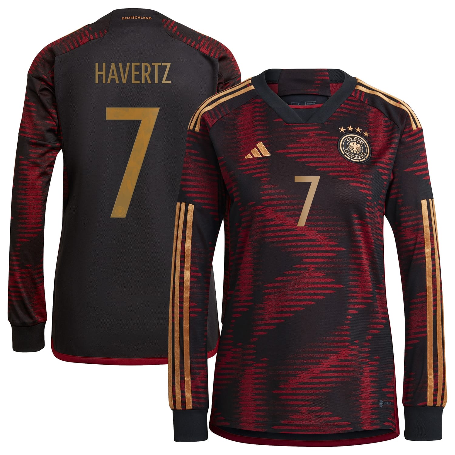 Germany National Team Away Jersey Shirt Long Sleeve player Kai Havertz 7 printing for Women