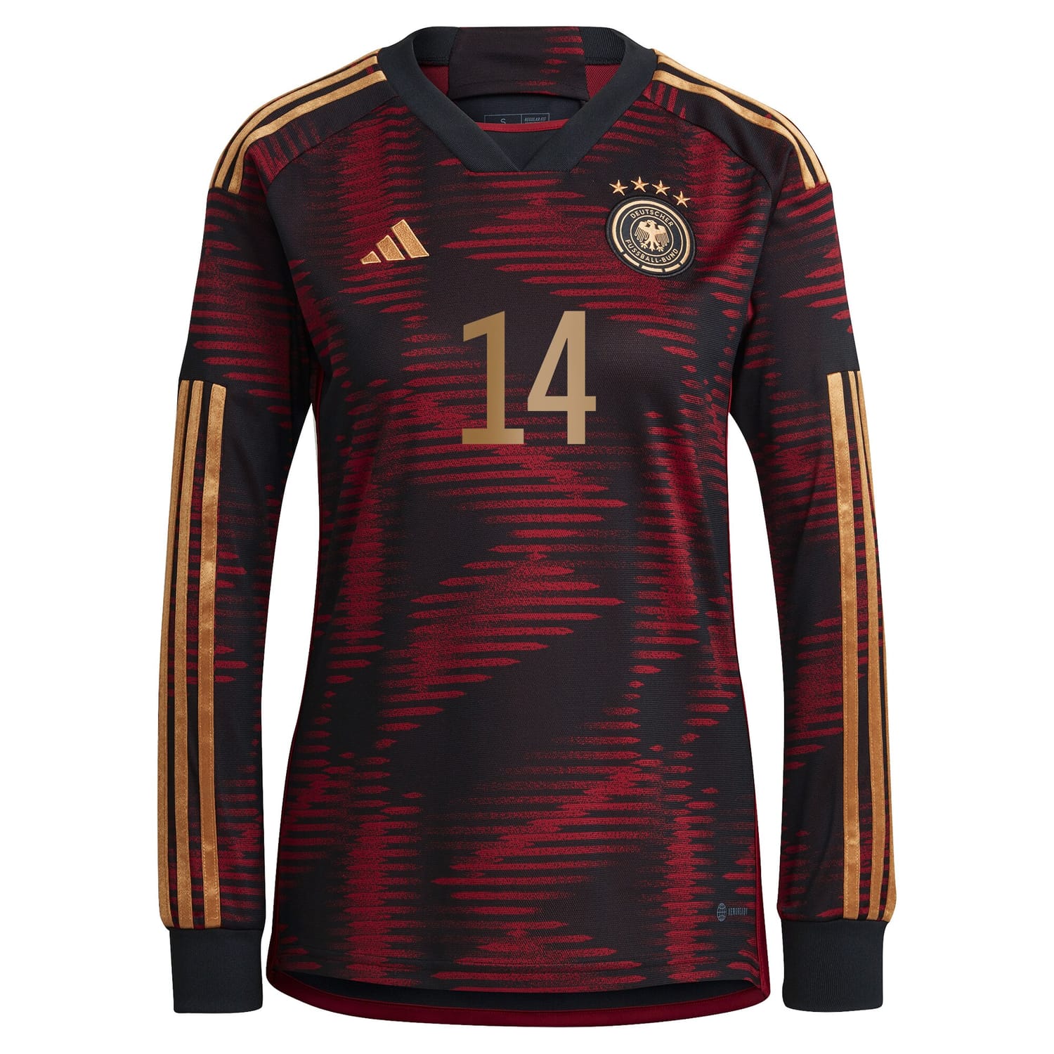 Germany National Team Away Jersey Shirt Long Sleeve Black 2022-23 player  Jamal Musiala printing for