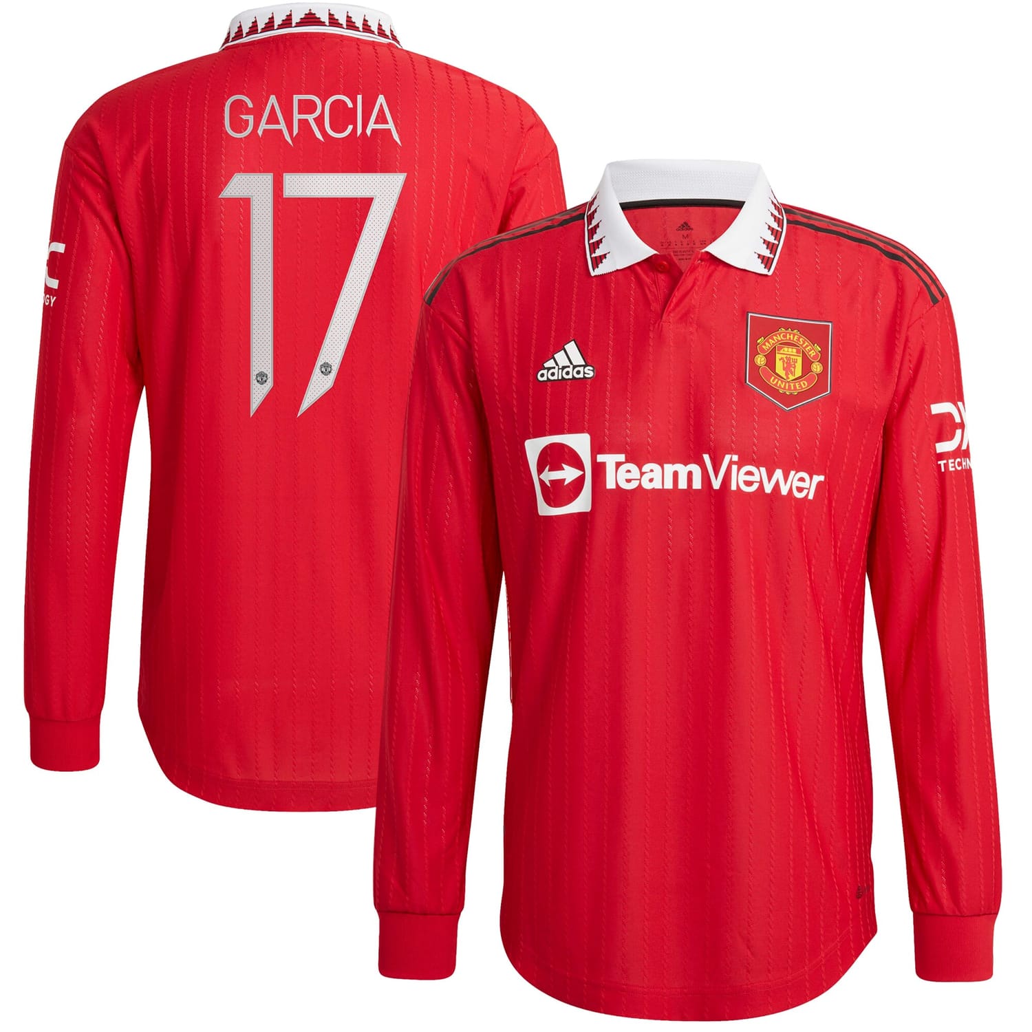 Premier League Manchester United Home Cup Authentic Jersey Shirt Long Sleeve 2022-23 player Lucia Garcia 17 printing for Men