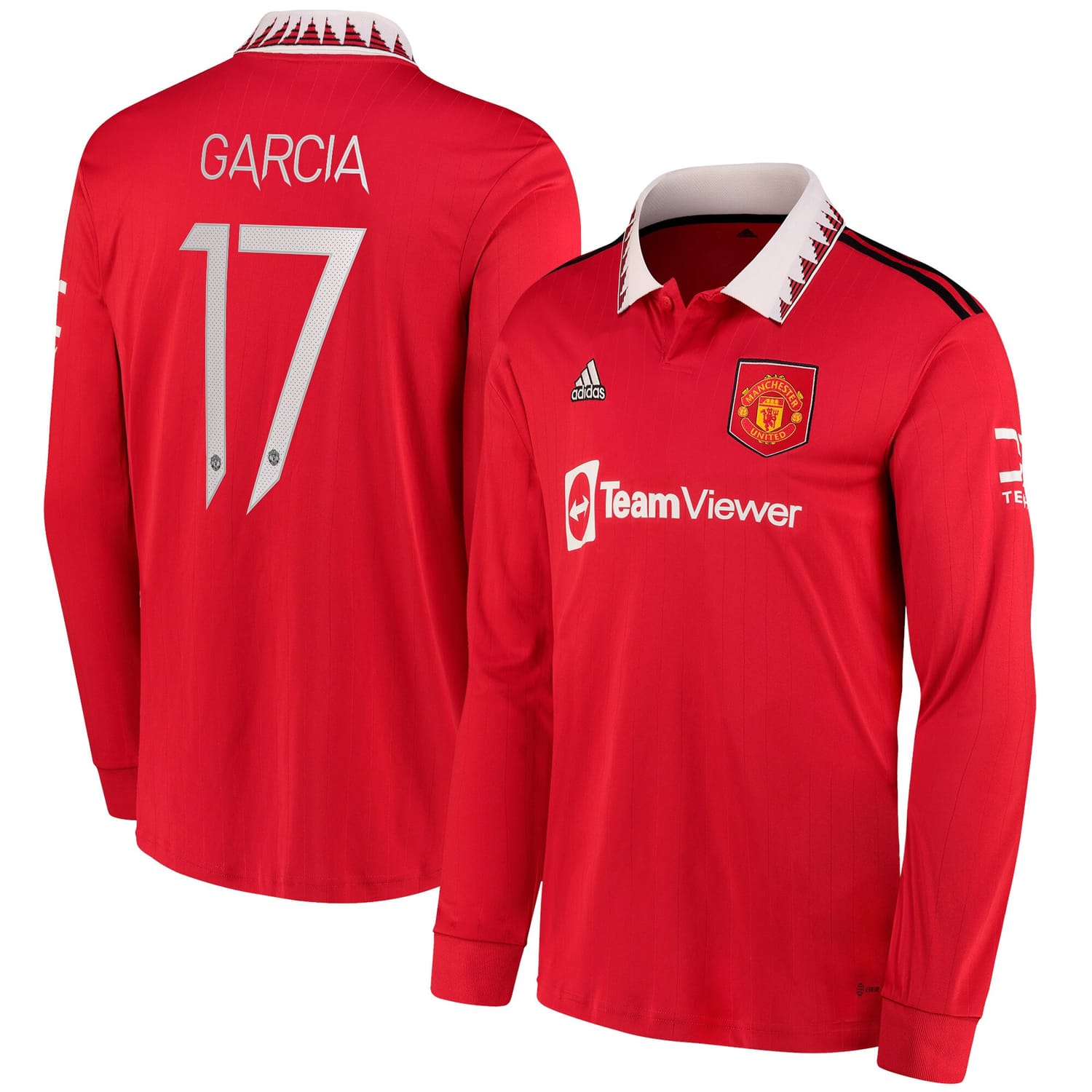 Premier League Manchester United Home Cup Jersey Shirt Long Sleeve 2022-23 player Lucia Garcia 17 printing for Men