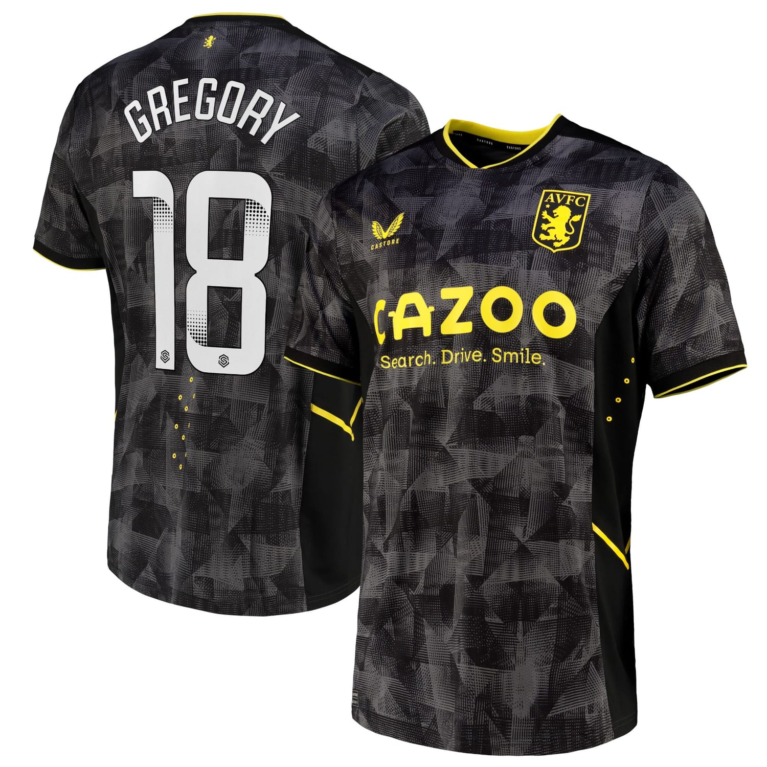 Premier League Aston Villa Third WSL Pro Jersey Shirt 2022-23 player Freya Gregory 18 printing for Men