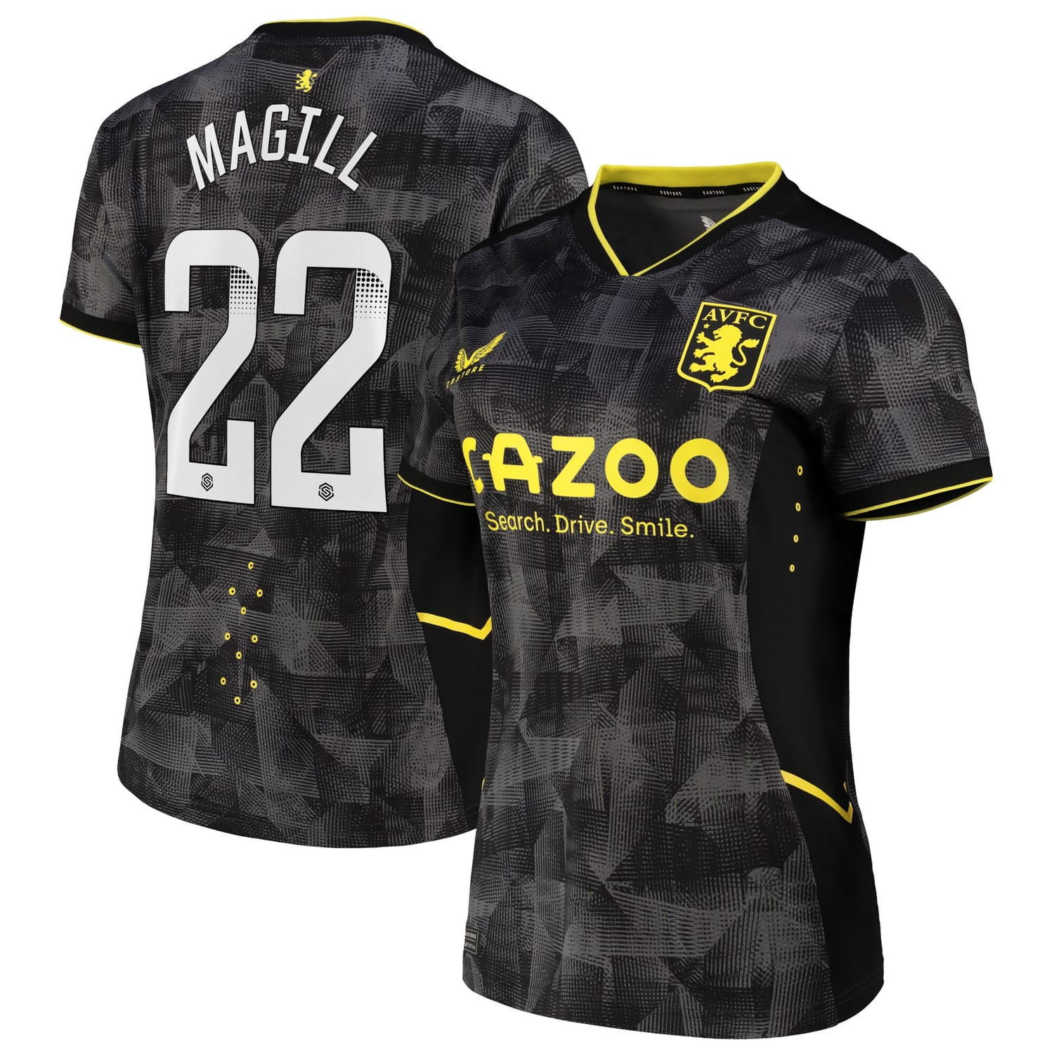 Premier League Aston Villa Third WSL Pro Jersey Shirt 2022-23 player Simone Magill 22 printing for Women