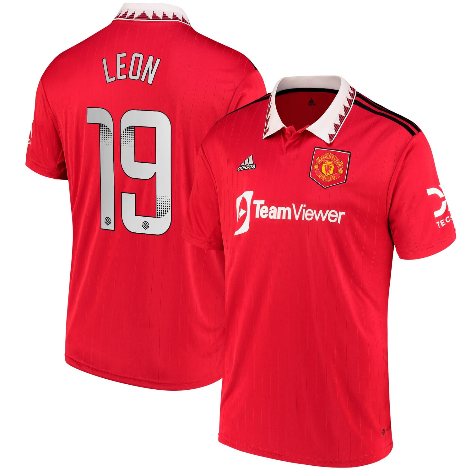 Premier League Manchester United Home WSL Jersey Shirt 2022-23 player Adriana Leon 19 printing for Men