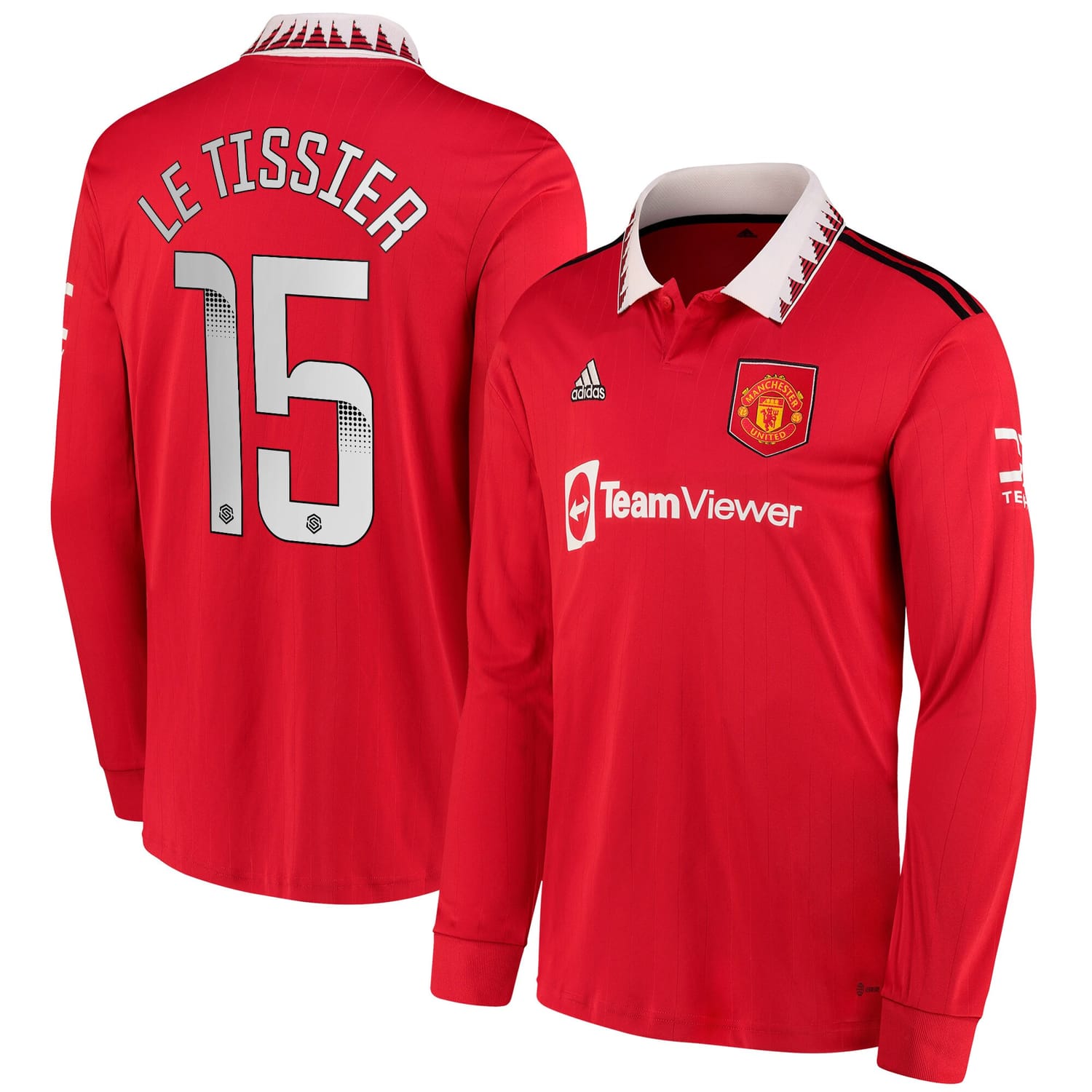 Premier League Manchester United Home WSL Jersey Shirt Long Sleeve 2022-23 player Maya Le Tissier 15 printing for Men