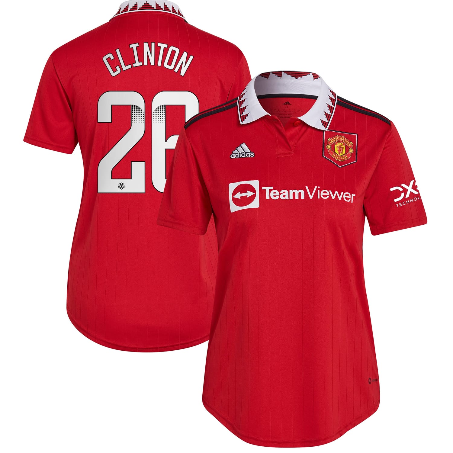 Premier League Manchester United Home WSL Jersey Shirt 2022-23 player Grace Clinton 26 printing for Women