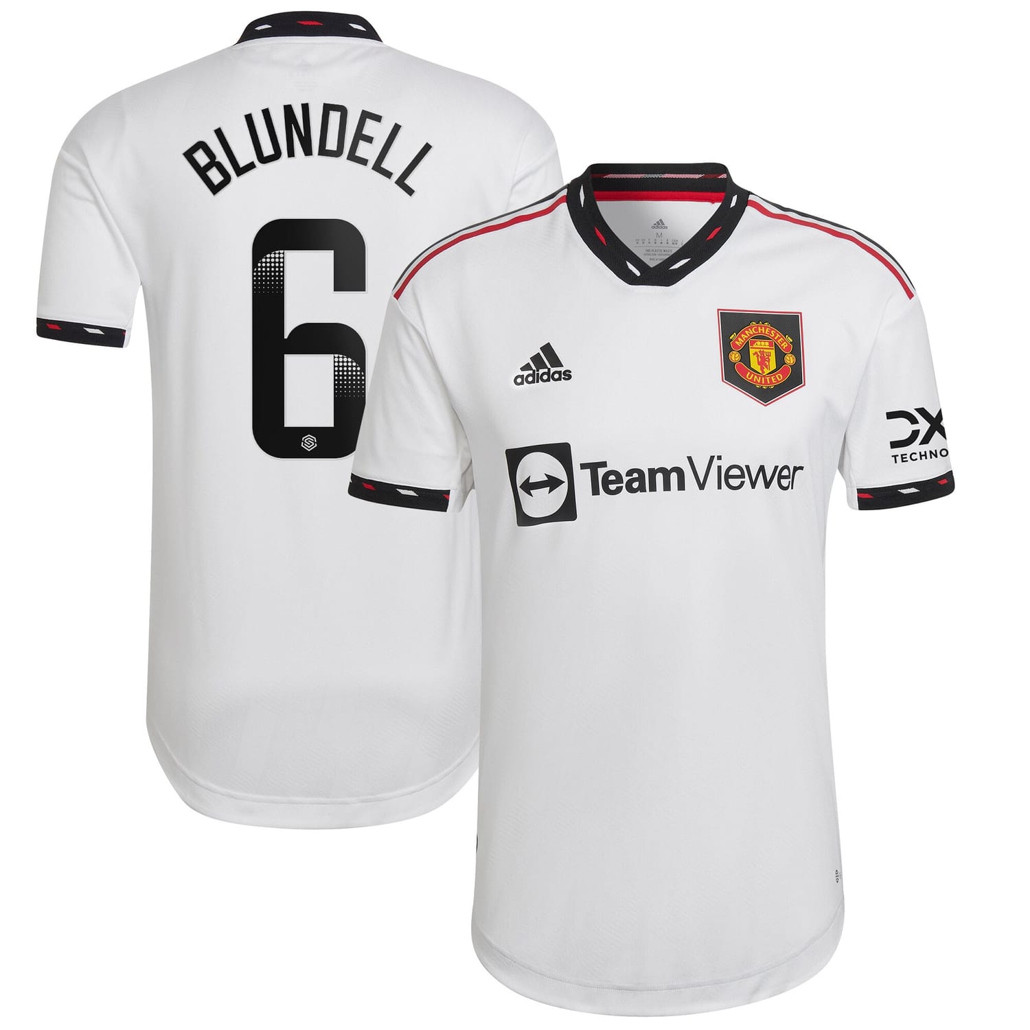 Premier League Manchester United Away WSL Authentic Jersey Shirt 2022-23 player Hannah Blundell 6 printing for Men