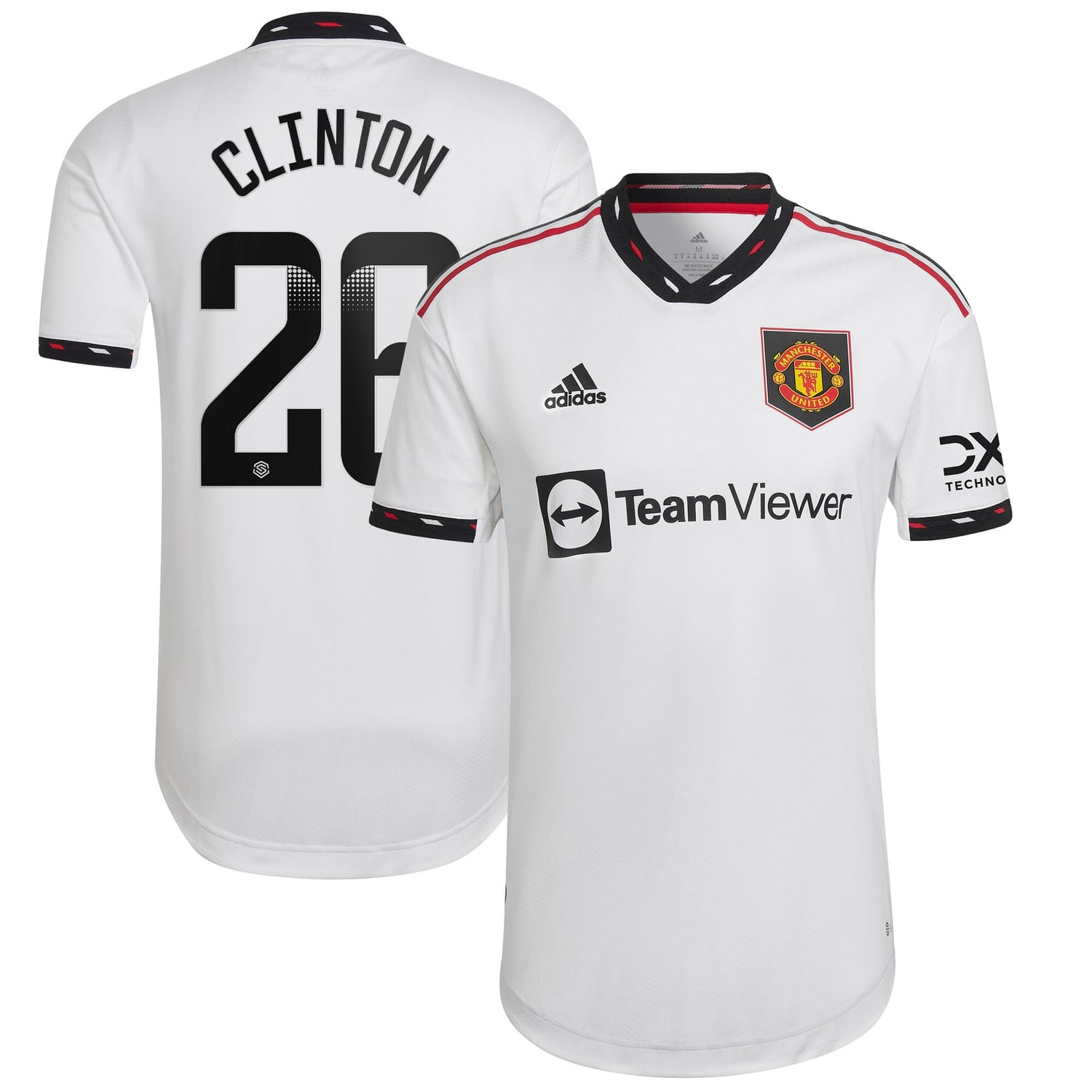 Premier League Manchester United Away WSL Authentic Jersey Shirt 2022-23 player Grace Clinton 26 printing for Men
