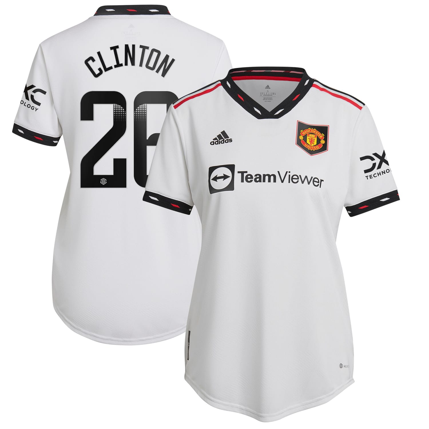 Premier League Manchester United Away WSL Authentic Jersey Shirt 2022-23 player Grace Clinton 26 printing for Women