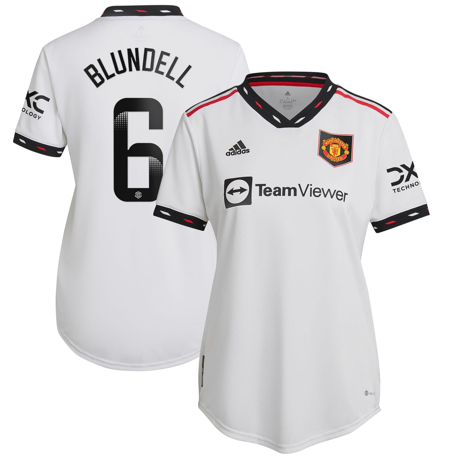 Premier League Manchester United Away WSL Authentic Jersey Shirt 2022-23 player Hannah Blundell 6 printing for Women