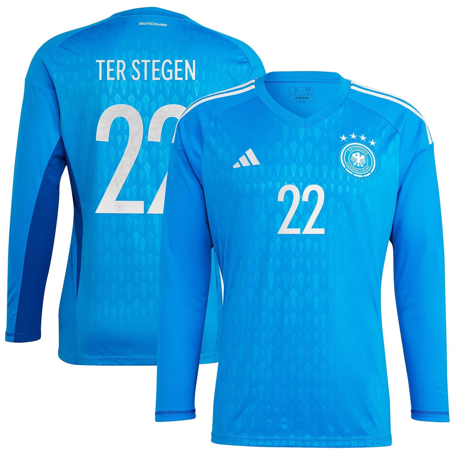 Germany National Team Goalkeeper Jersey Shirt Long Sleeve player Marc-André ter Stegen 22 printing for Men