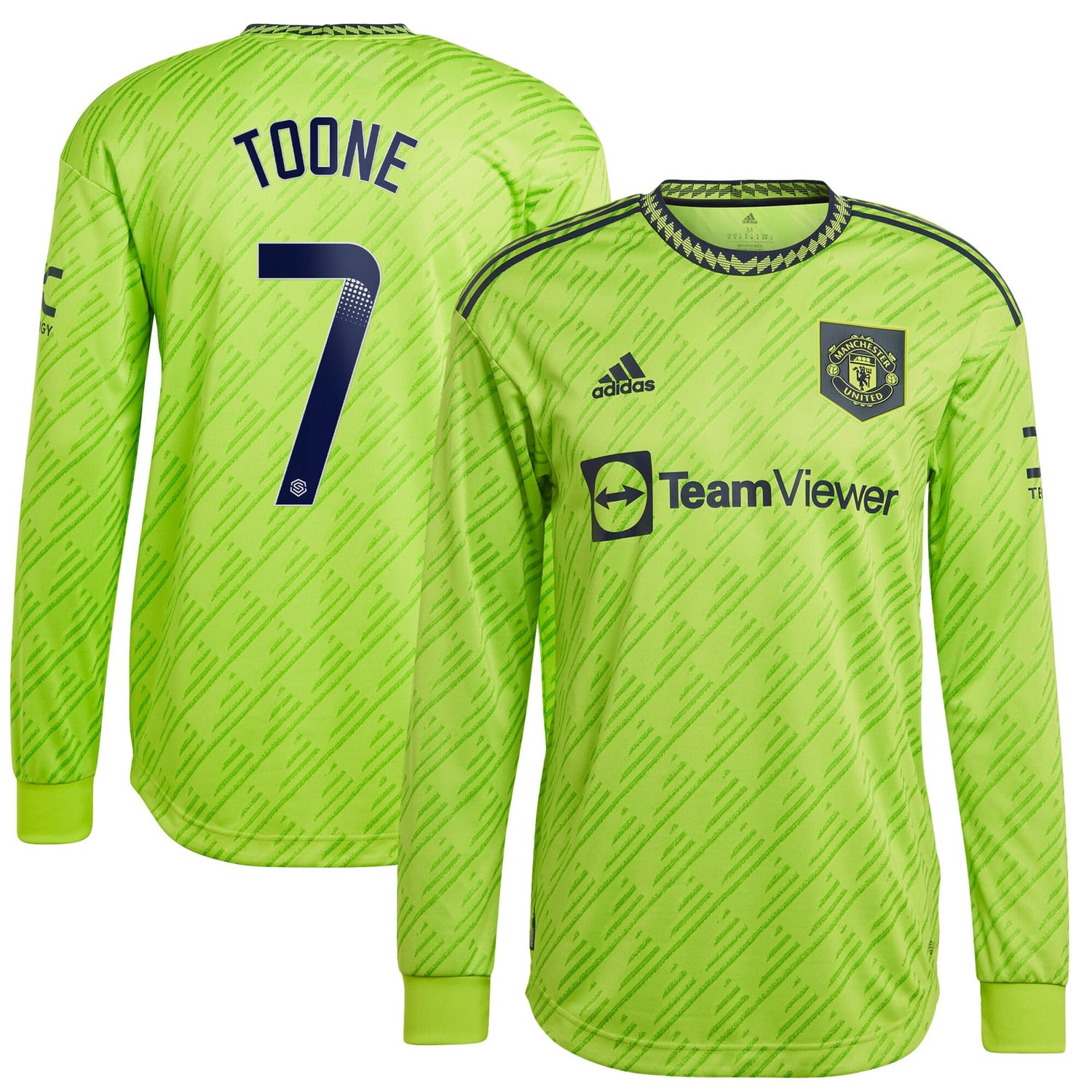 Premier League Manchester United Third WSL Authentic Jersey Shirt Long Sleeve 2022-23 player Ella Toone 7 printing for Men