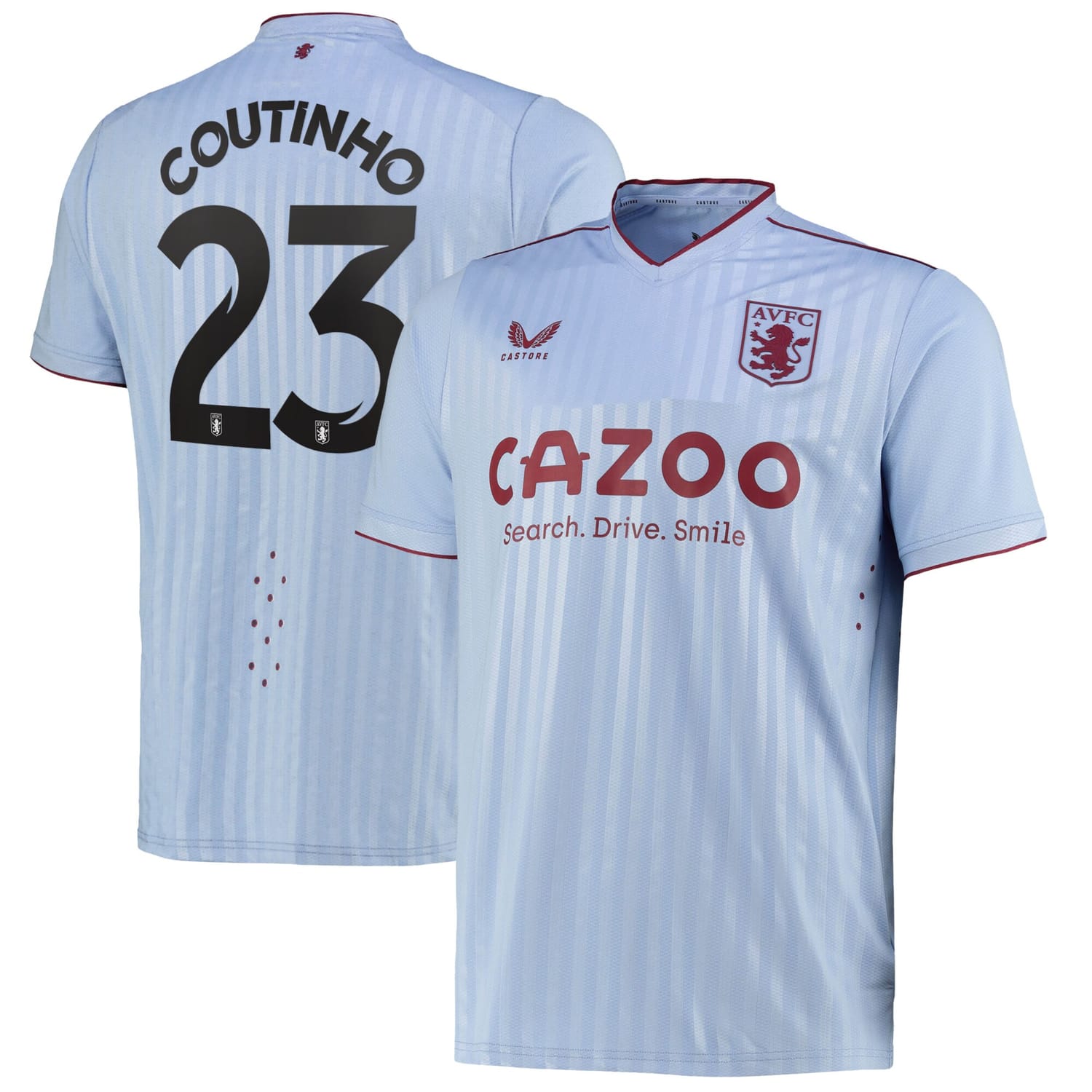 Premier League Aston Villa Away Cup Pro Jersey Shirt 2022-23 player Philippe Coutinho 23 printing for Men