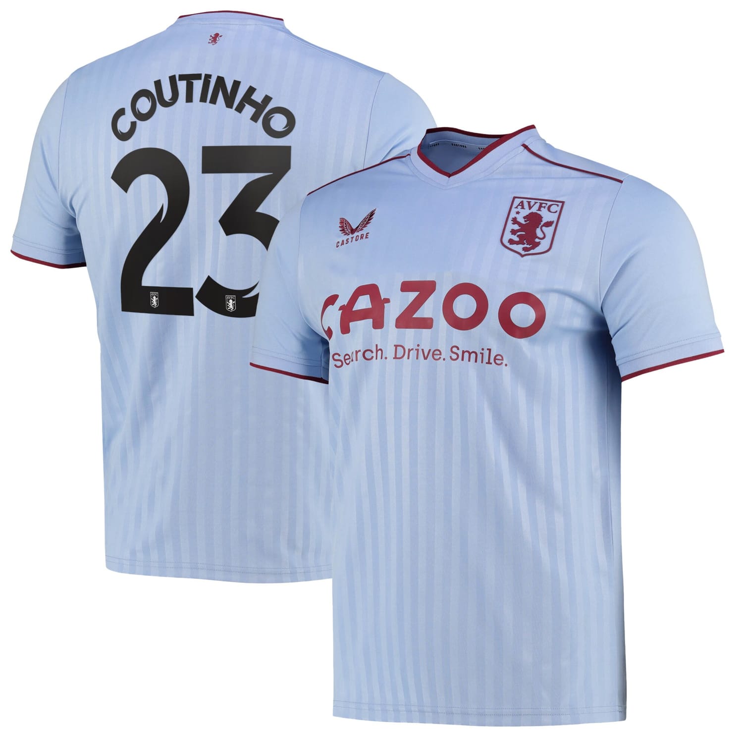 Premier League Aston Villa Away Cup Jersey Shirt 2022-23 player Philippe Coutinho 23 printing for Men