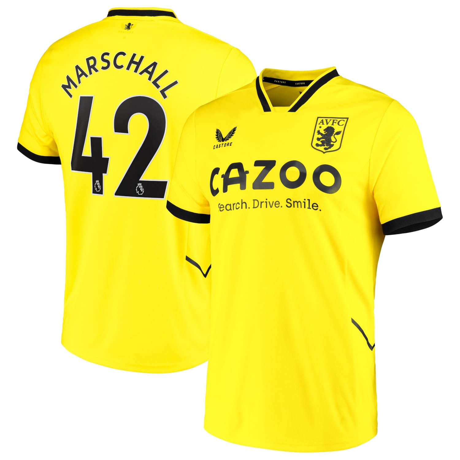 Premier League Aston Villa Third Goalkeeper Jersey Shirt 2022-23 player Filip Marschall 42 printing for Men