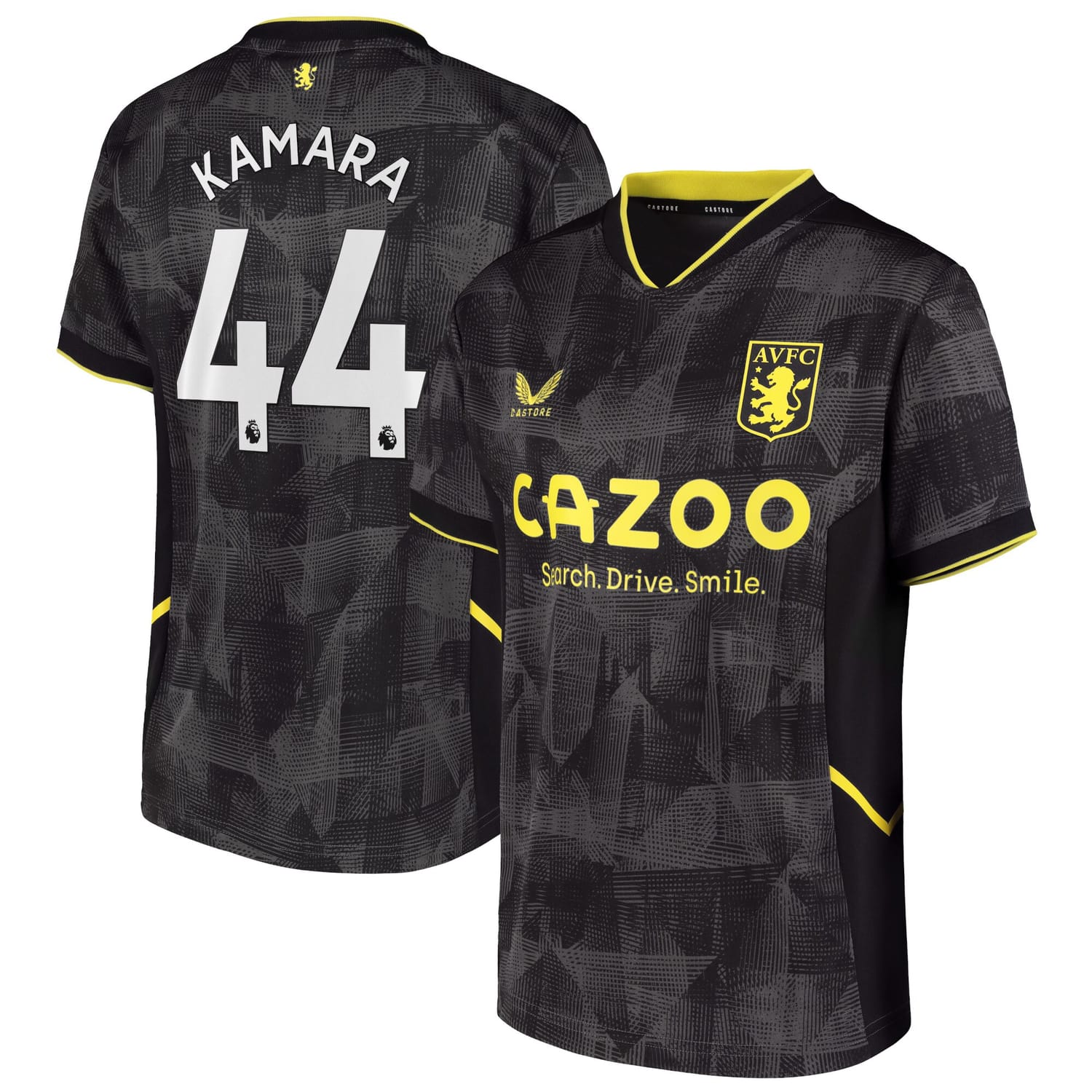 Premier League Aston Villa Third Jersey Shirt 2022-23 player Boubacar Kamara 44 printing for Men