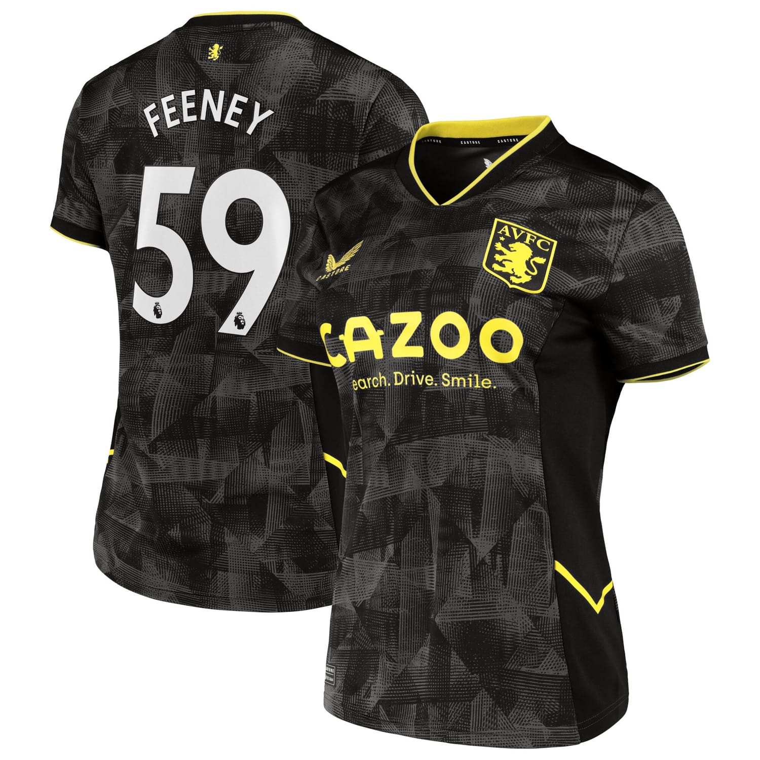Premier League Aston Villa Third Jersey Shirt 2022-23 player Joshua Feeney 59 printing for Women