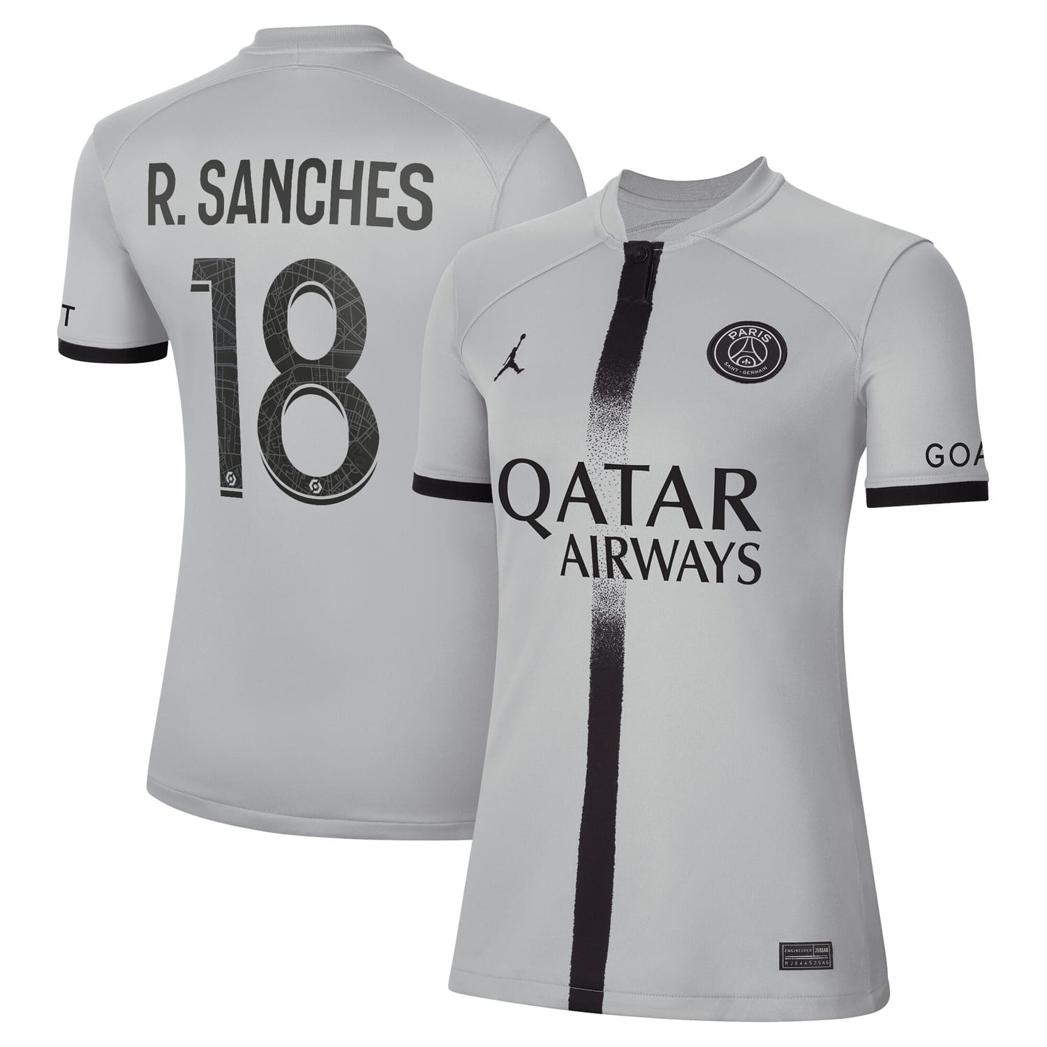 Ligue 1 Paris Saint-Germain Away Jersey Shirt 2022-23 player Renato Sanches 18 printing for Women