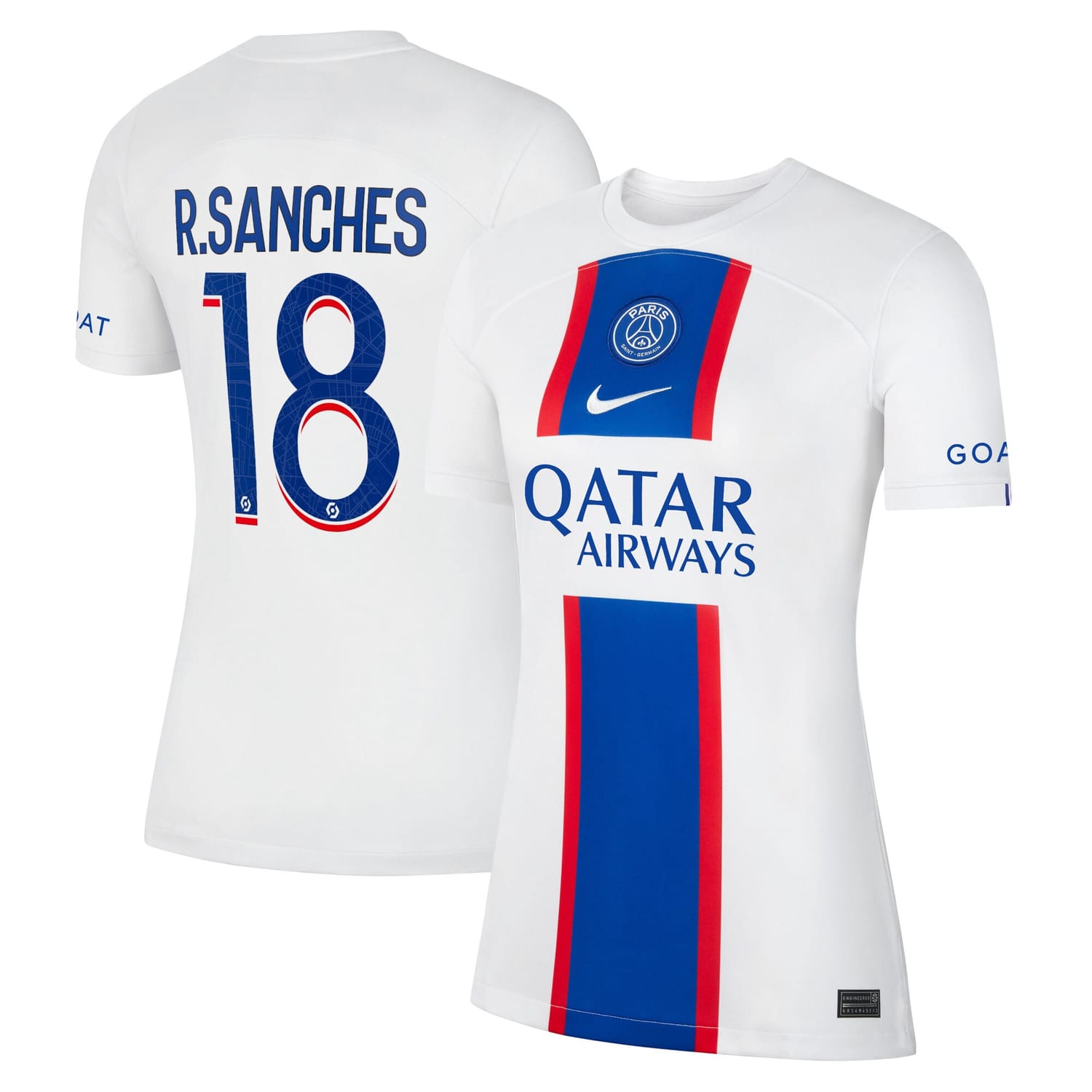 Ligue 1 Paris Saint-Germain Third Jersey Shirt 2022-23 player R.Sanches 18 printing for Women