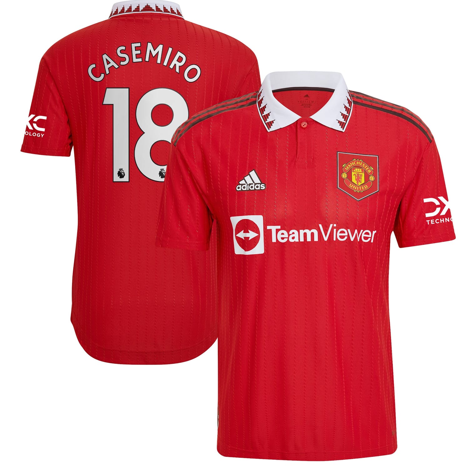 Premier League Manchester United Home Authentic Jersey Shirt 2022-23 player Casemiro 18 printing for Men