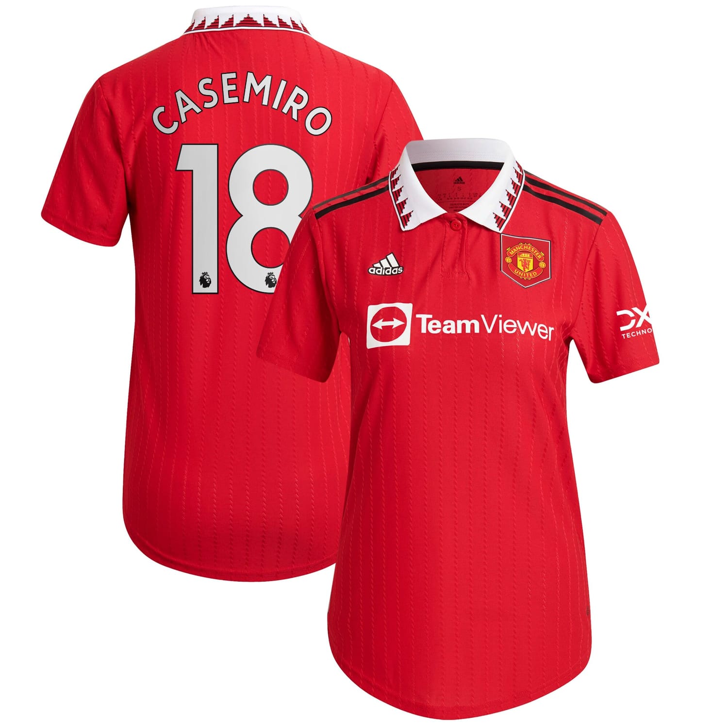 Premier League Manchester United Home Authentic Jersey Shirt 2022-23 player Carlos Casemiro 18 printing for Women