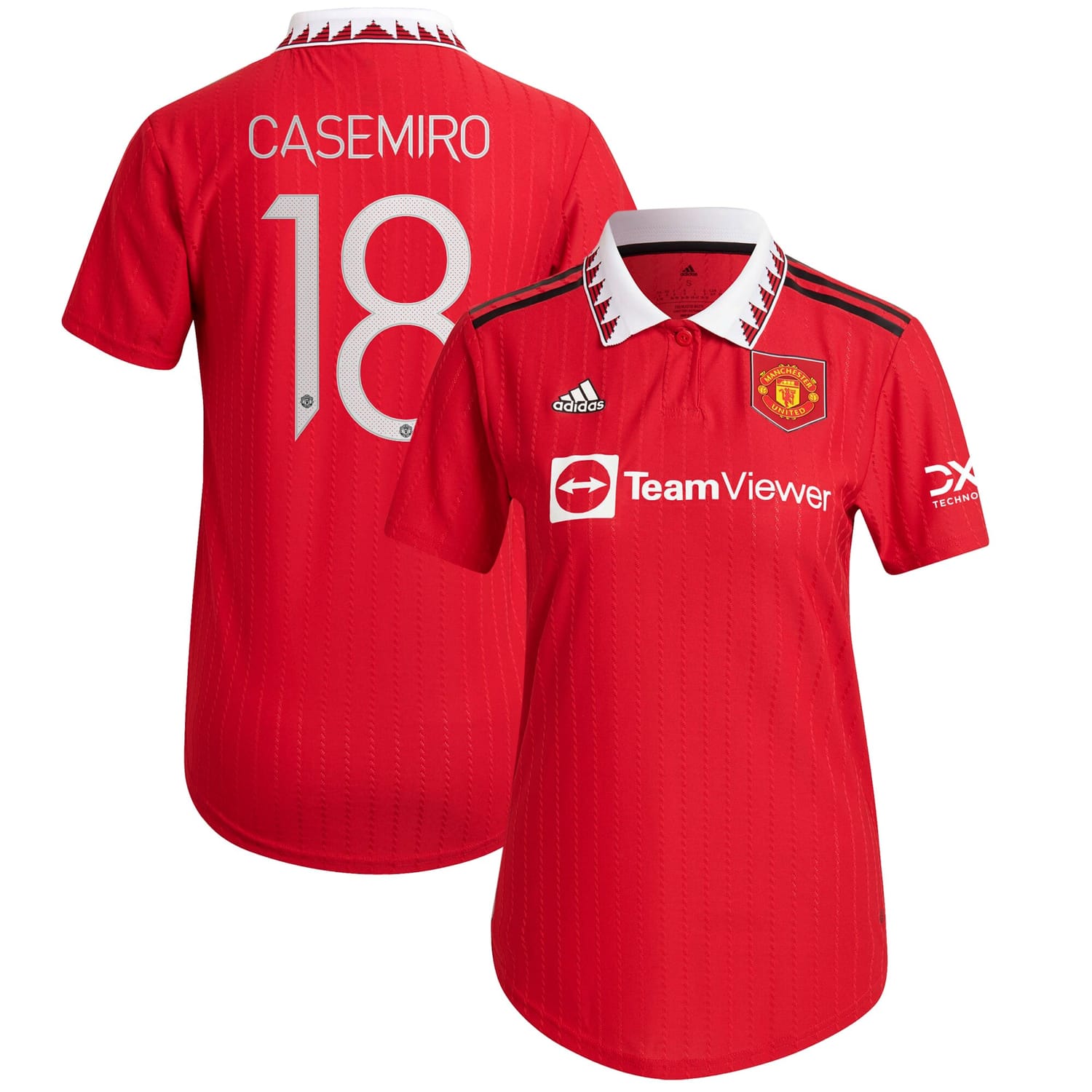 Premier League Manchester United Home Cup Authentic Jersey Shirt 2022-23 player Carlos Casemiro 18 printing for Women