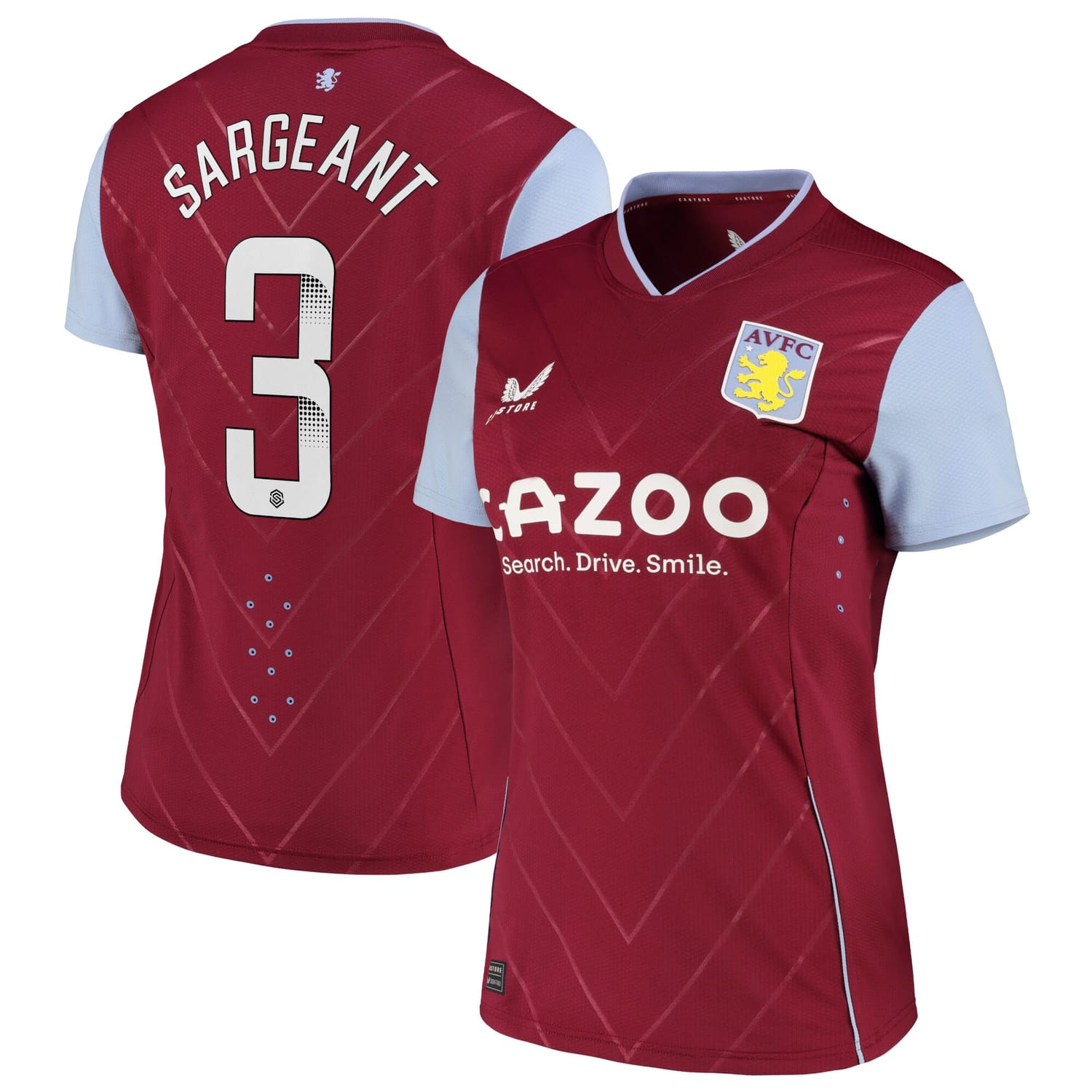 Premier League Aston Villa Home WSL Pro Jersey Shirt 2022-23 player Meaghan Sargeant 3 printing for Women