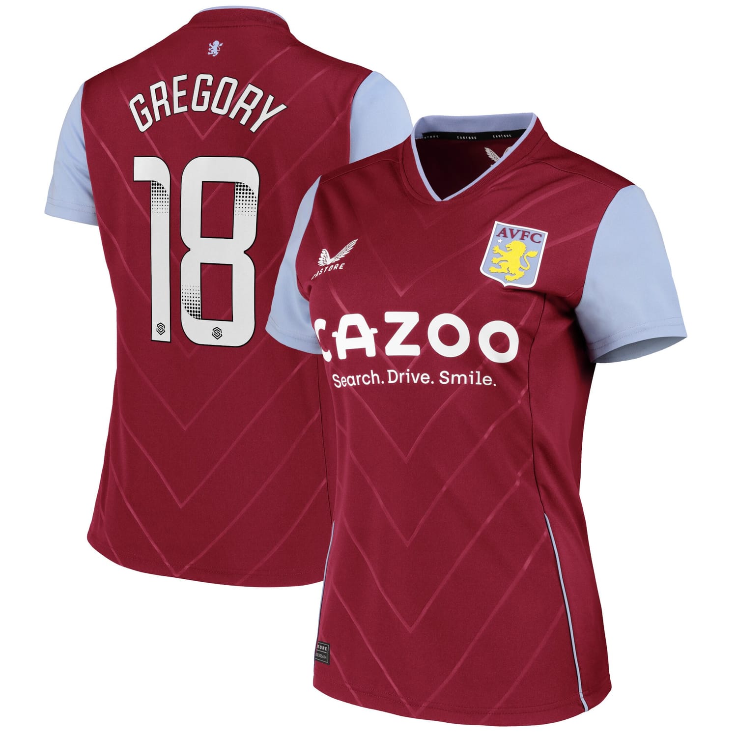 Premier League Aston Villa Home WSL Jersey Shirt 2022-23 player Freya Gregory 18 printing for Women