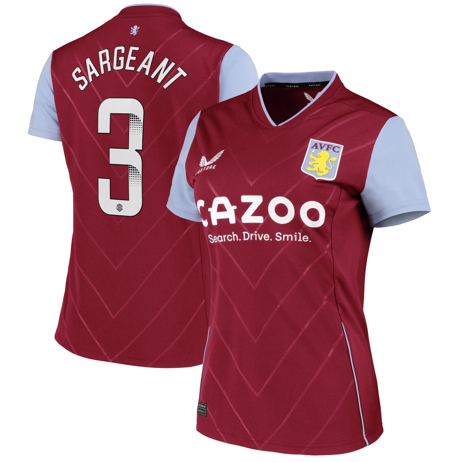 Premier League Aston Villa Home WSL Jersey Shirt 2022-23 player Meaghan Sargeant 3 printing for Women