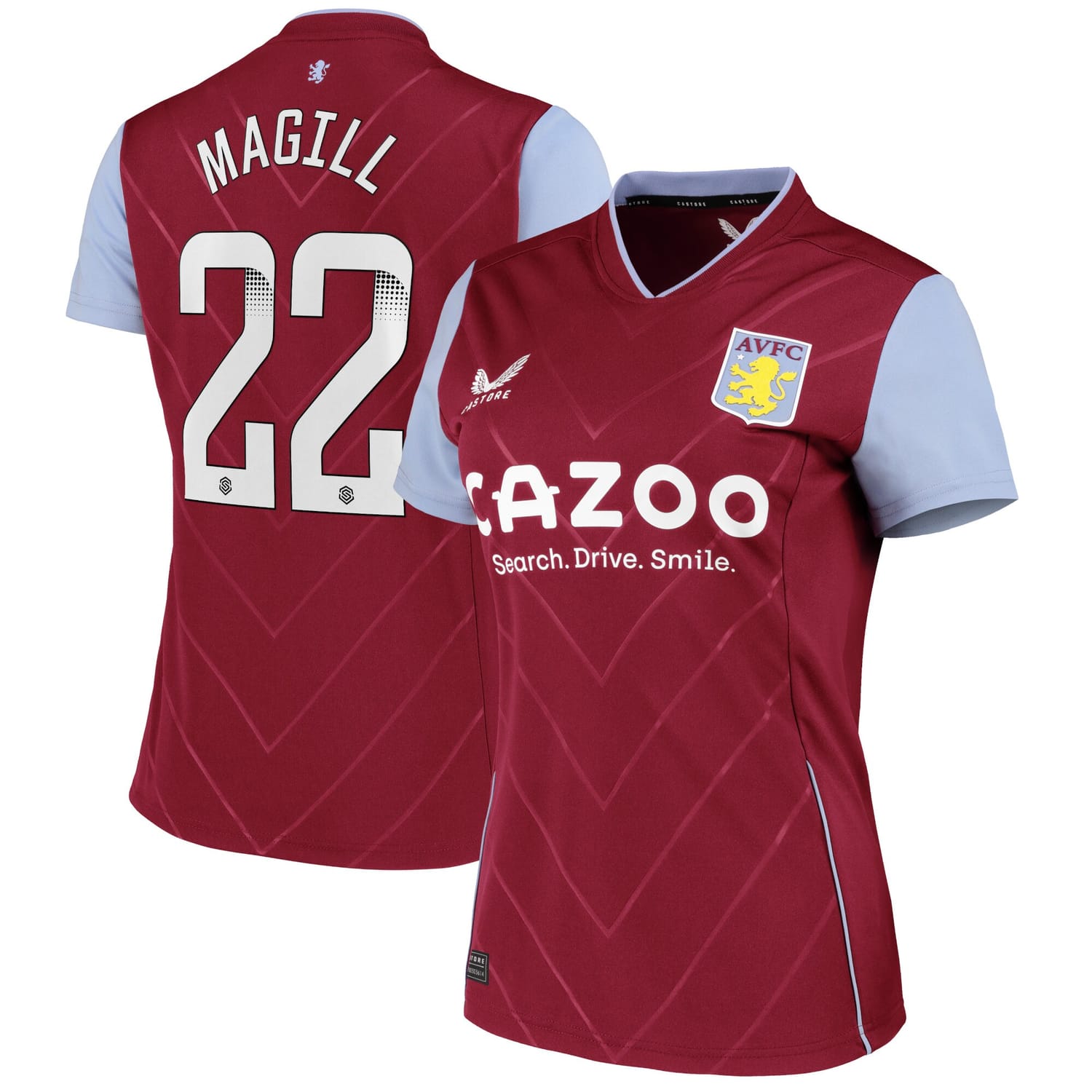 Premier League Aston Villa Home WSL Jersey Shirt 2022-23 player Simone Magill 22 printing for Women