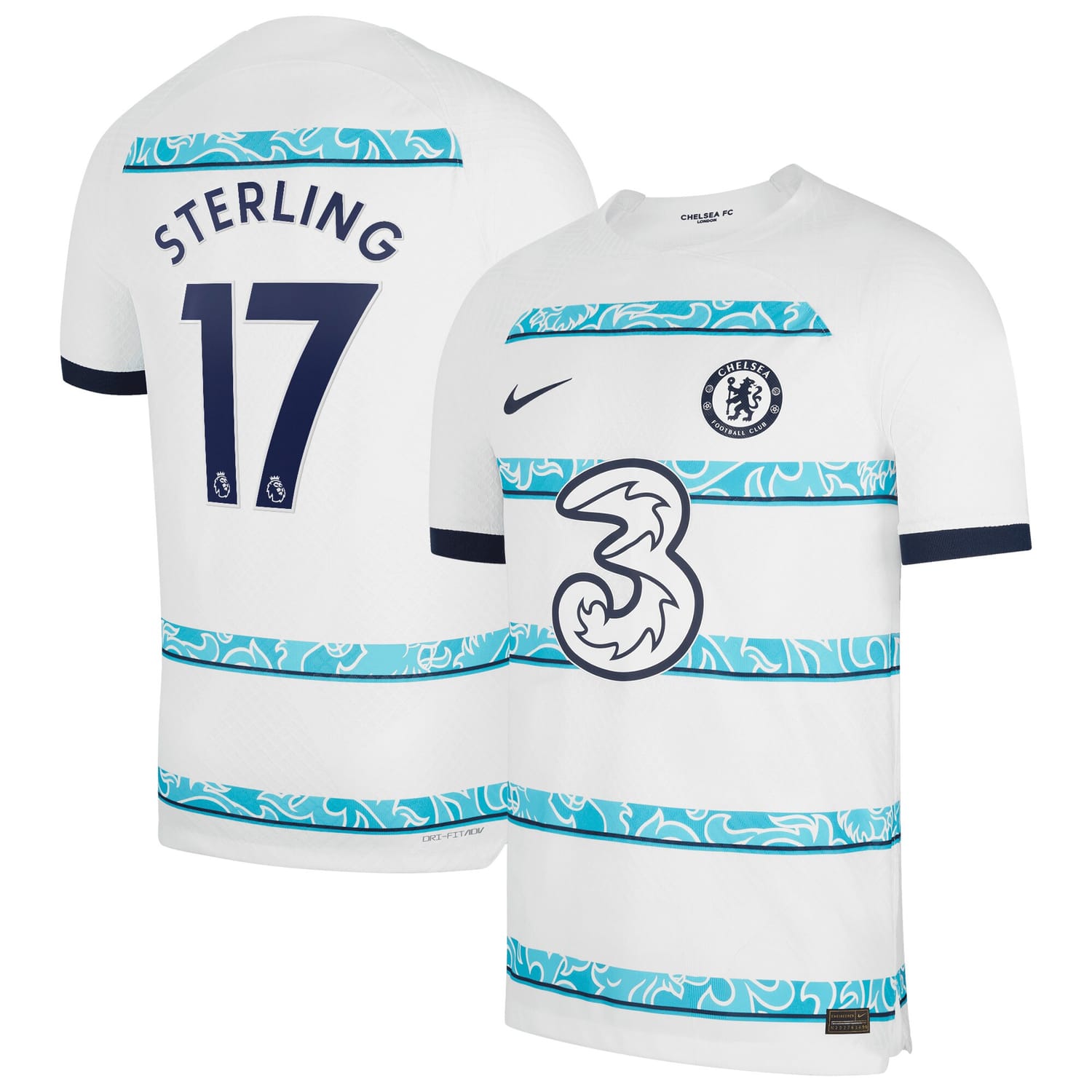 Premier League Chelsea Away Authentic Jersey Shirt 2022-23 player Raheem Sterling 17 printing for Men