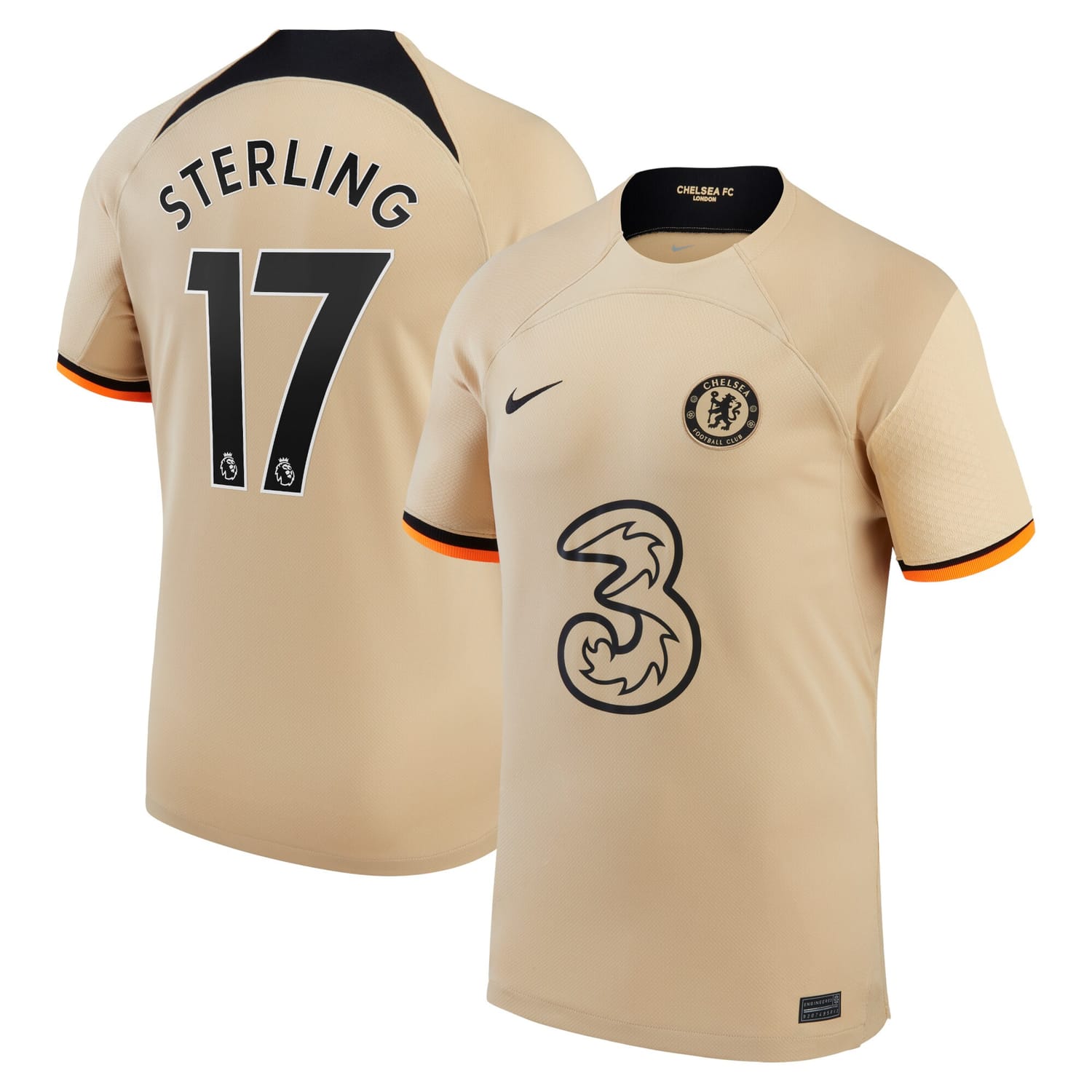 Premier League Chelsea Third Jersey Shirt 2022-23 player Raheem Sterling 17 printing for Men