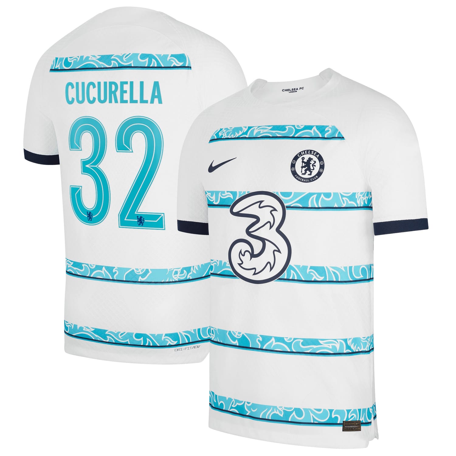 Premier League Chelsea Away Cup Authentic Jersey Shirt 2022-23 player Marc Cucurella 32 printing for Men