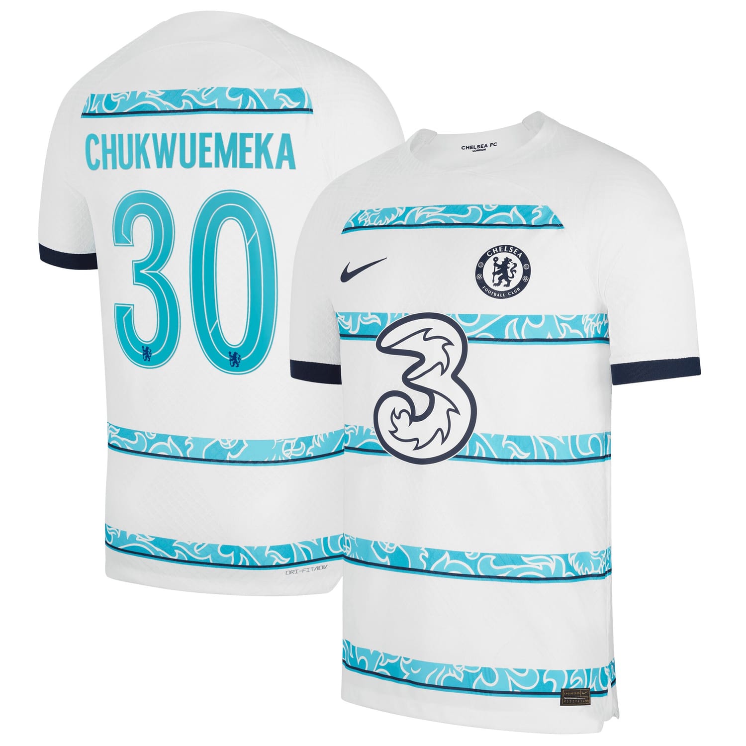 Premier League Chelsea Away Cup Authentic Jersey Shirt 2022-23 player Carney Chukwuemeka 30 printing for Men