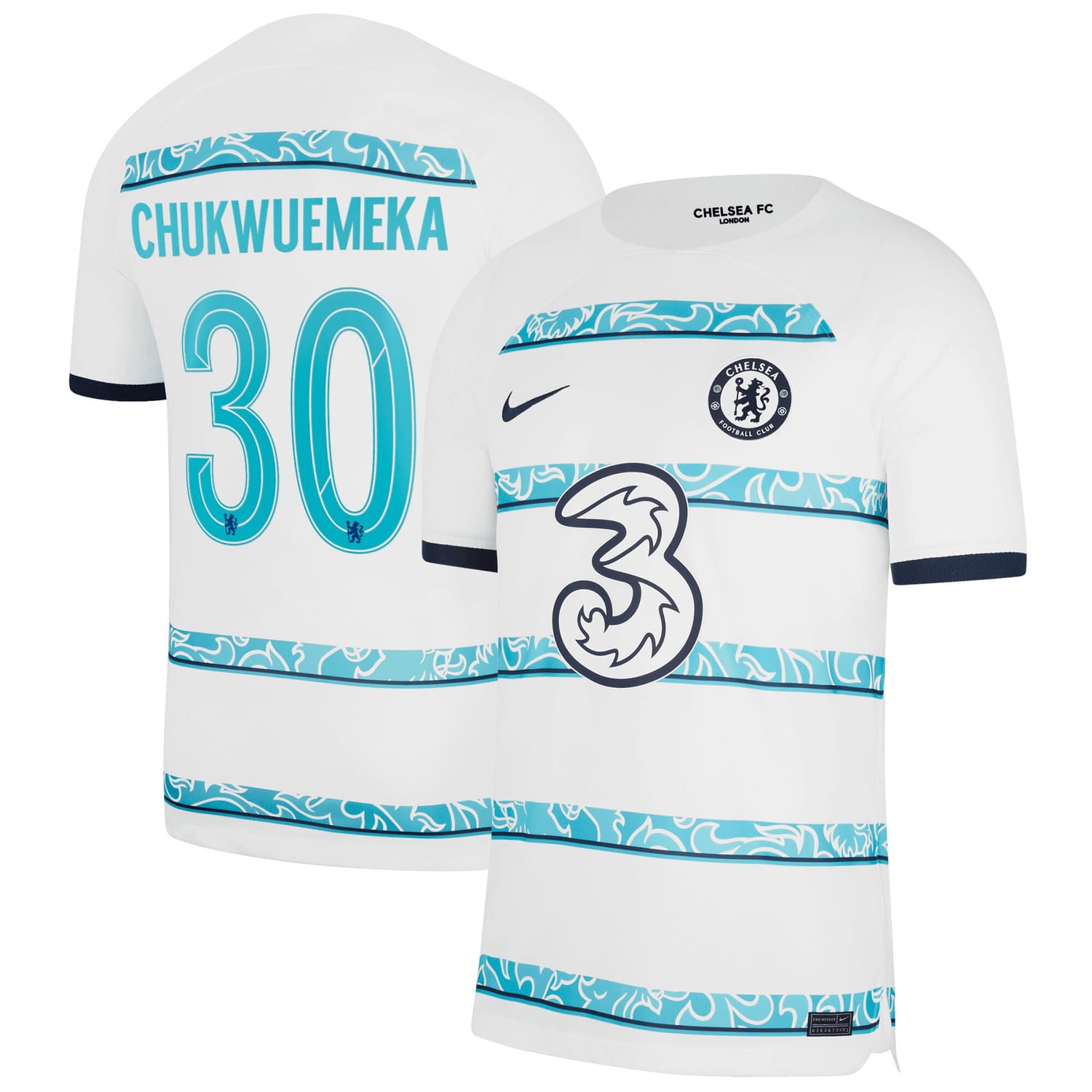 Premier League Chelsea Away Cup Jersey Shirt 2022-23 player Carney Chukwuemeka 30 printing for Men