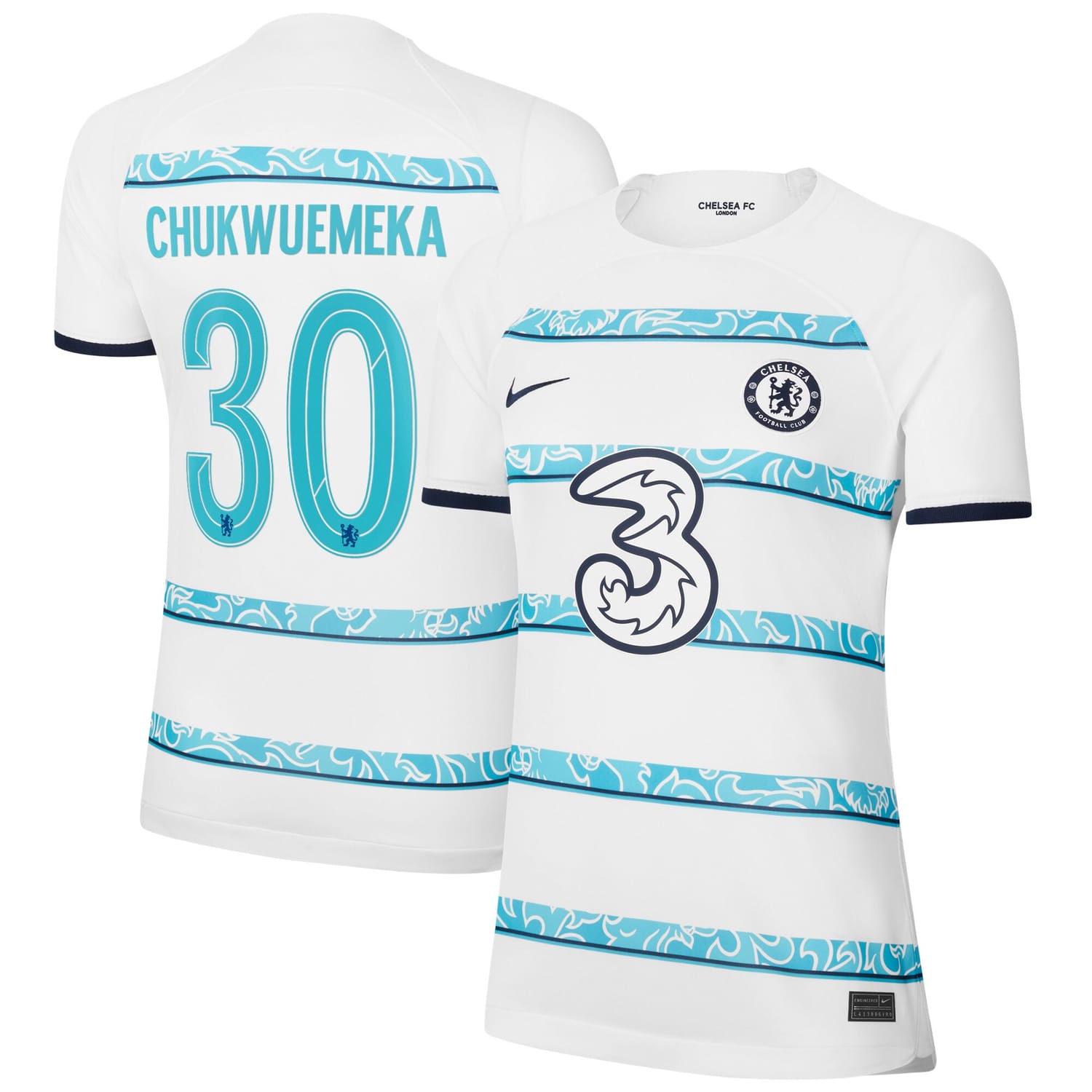 Premier League Chelsea Away Cup Jersey Shirt 2022-23 player Carney Chukwuemeka 30 printing for Women