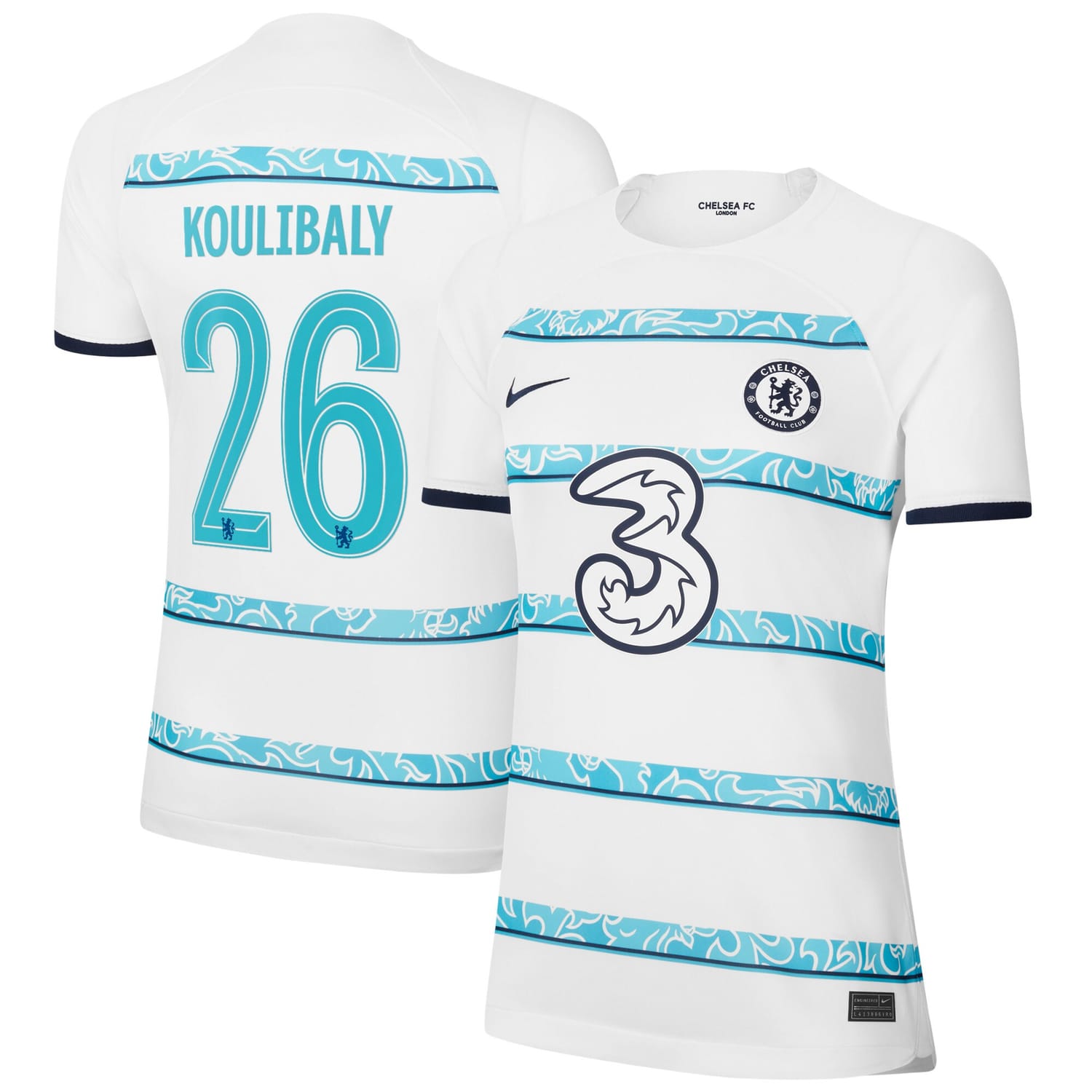 Premier League Chelsea Away Cup Jersey Shirt 2022-23 player Kalidou Koulibaly 26 printing for Women