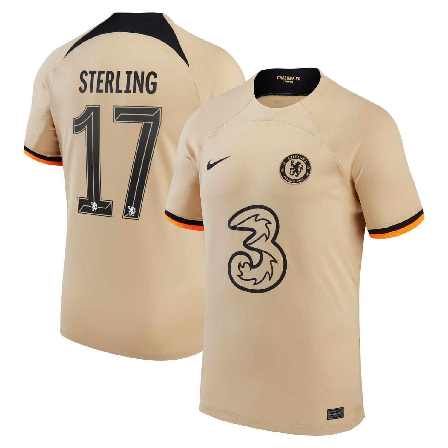 Premier League Chelsea Third Cup Jersey Shirt 2022-23 player Raheem Sterling 17 printing for Men