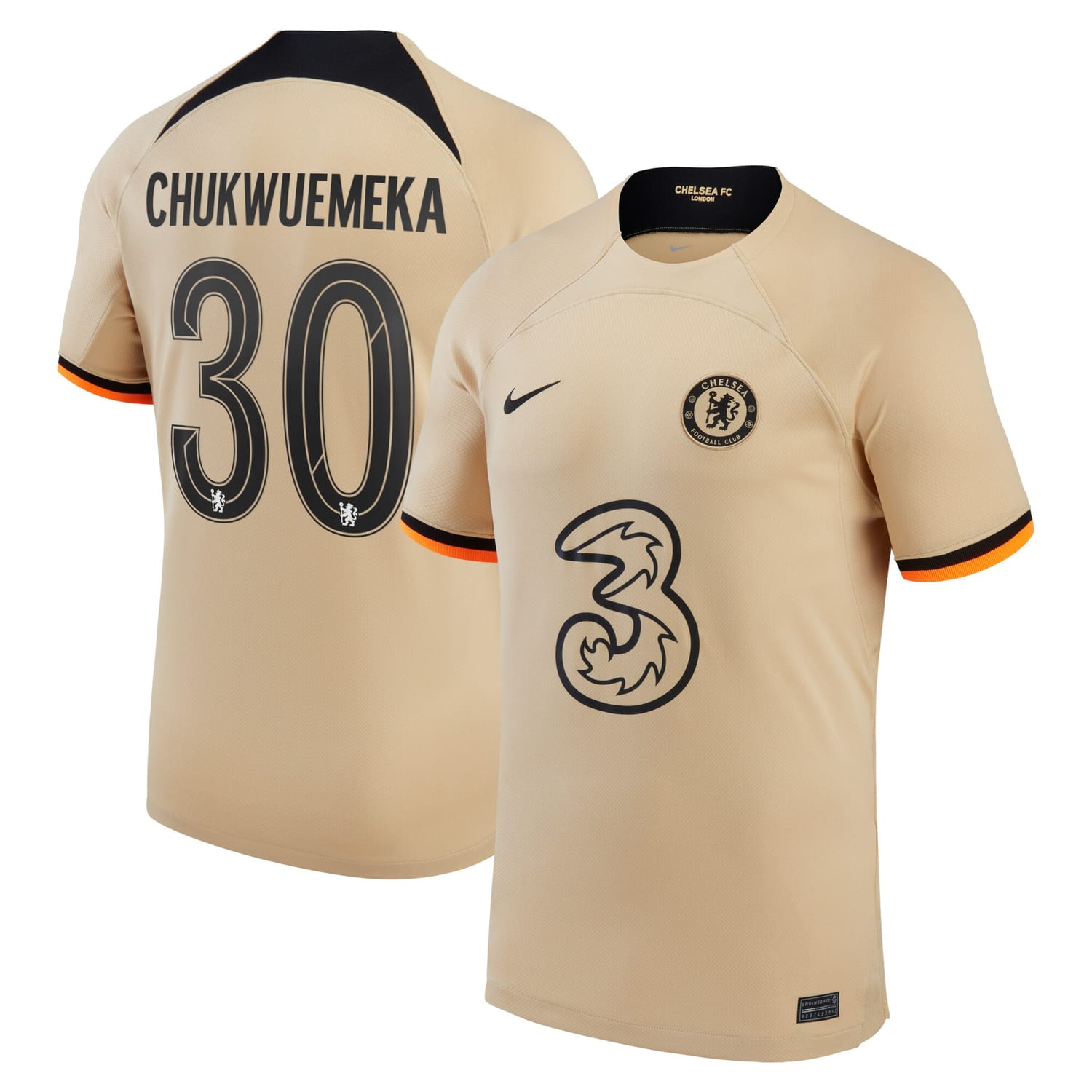 Premier League Chelsea Third Cup Jersey Shirt 2022-23 player Carney Chukwuemeka 30 printing for Men